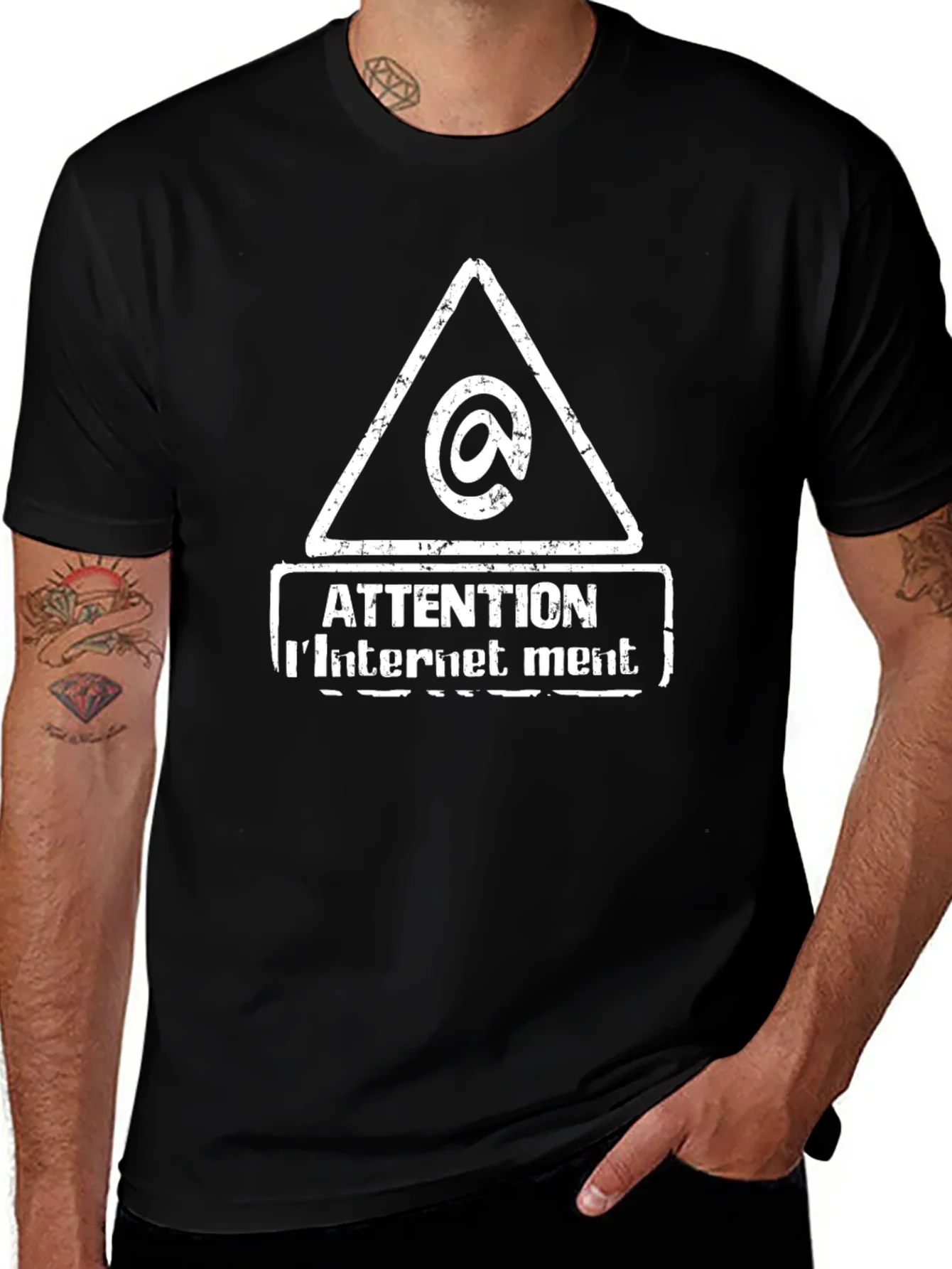 Attention Internet Mens T-Shirt
