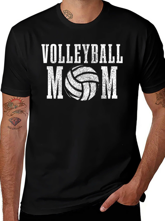 Volleyball Mom T-Shirt - Black Graphic Tee