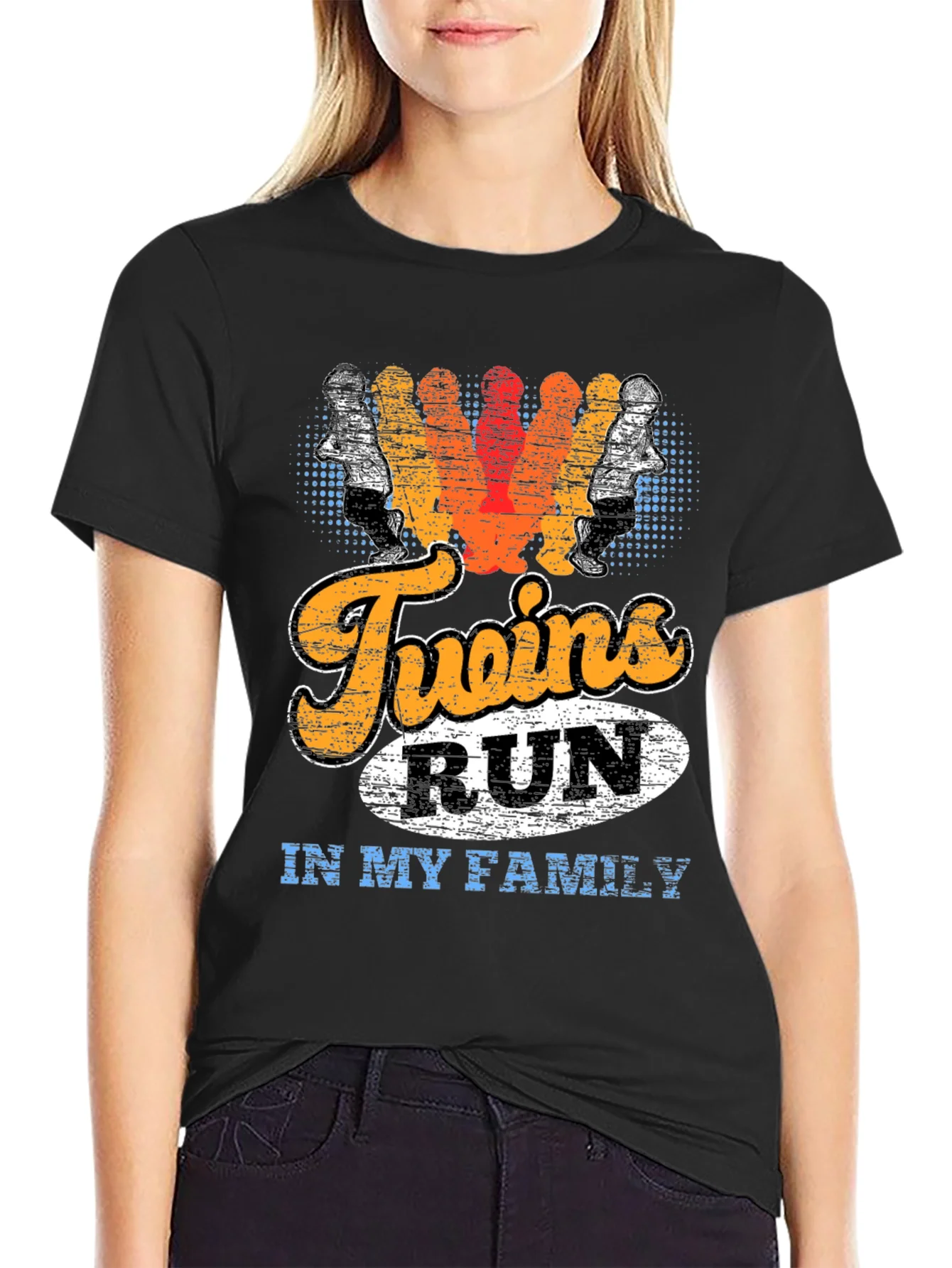 Twins Run in My Family Graphic T-Shirt