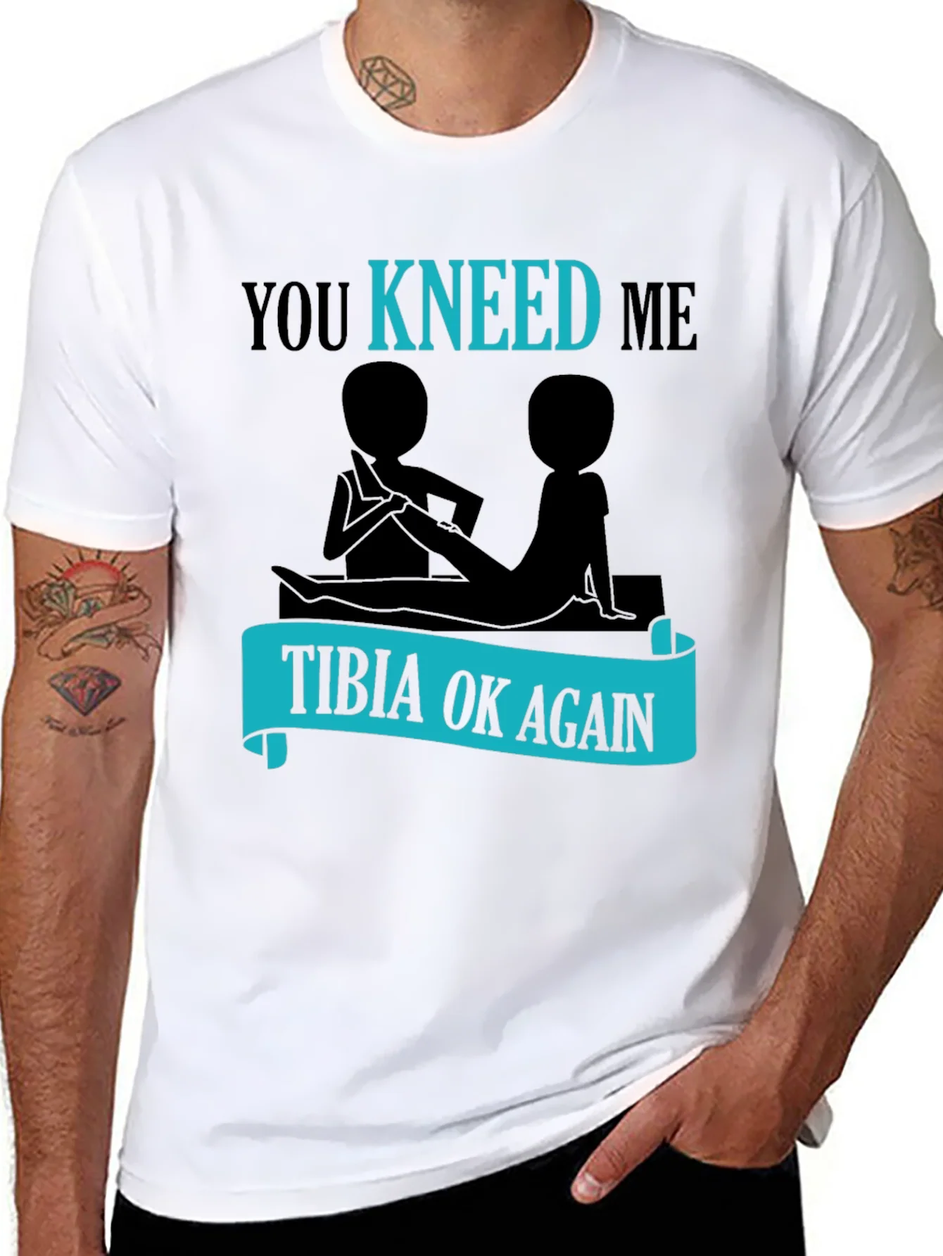 You Kneed Me - Tibia Ok Again Funny T-Shirt