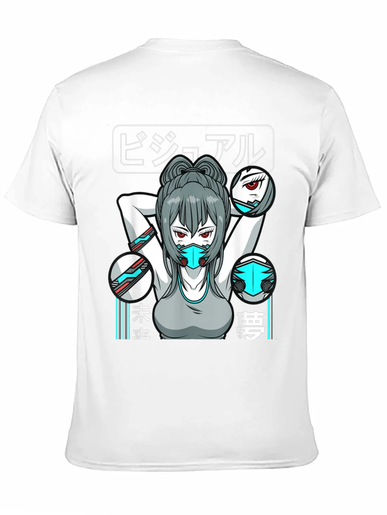 Anime Girl T-Shirt: Futuristic Cyberpunk Style