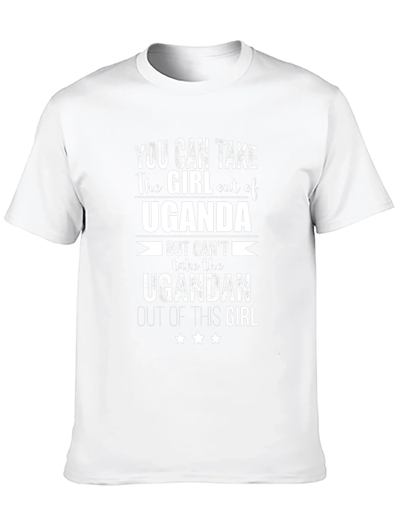Ugandan Girl Pride Tee - Black Cotton Graphic T-Shirt