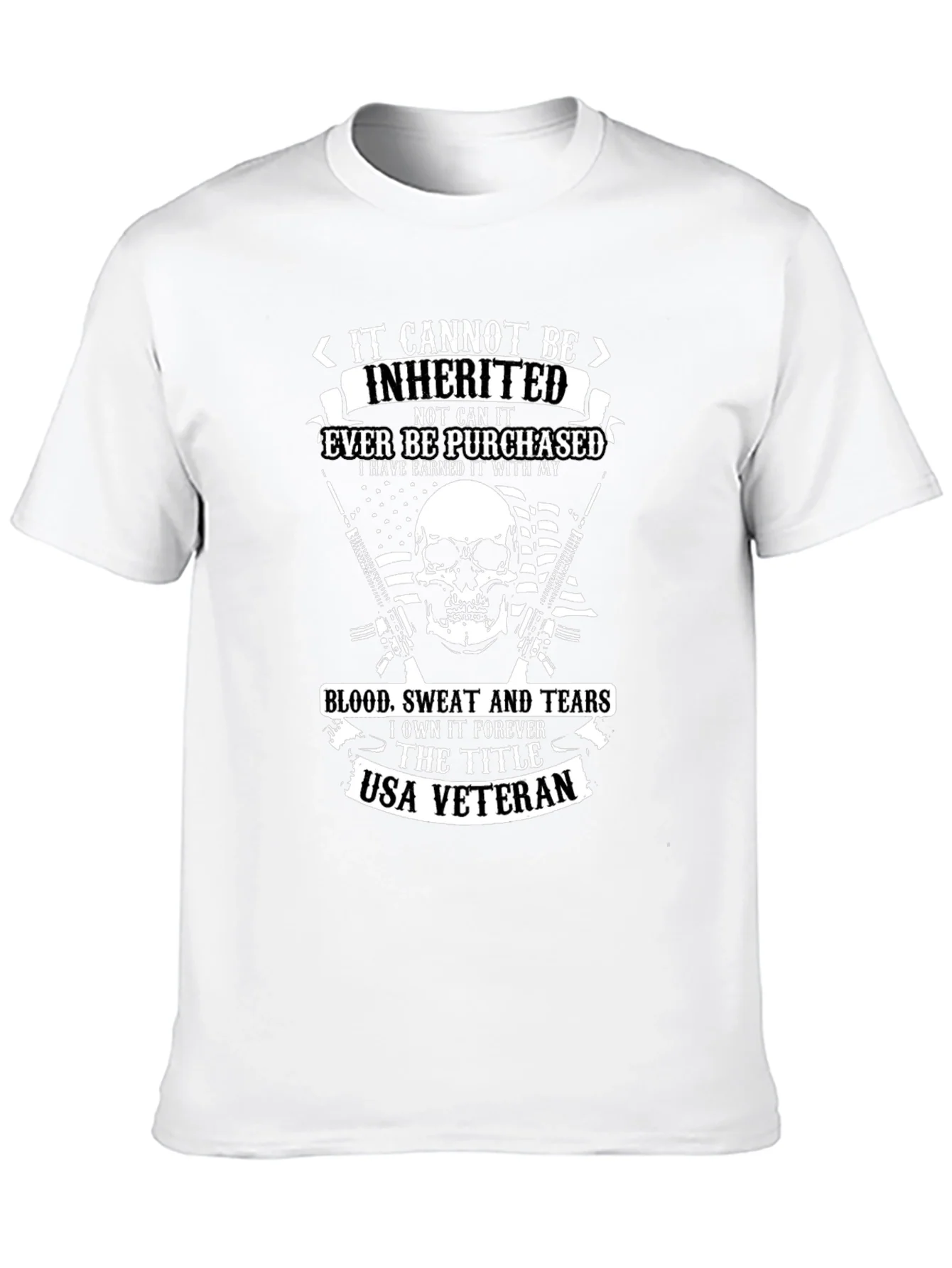 USA Veteran Graphic Print T-Shirt