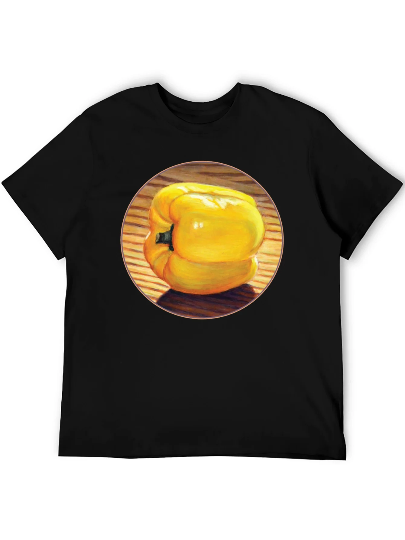 Yellow Pepper Graphic Tee - Unisex Black T-Shirt