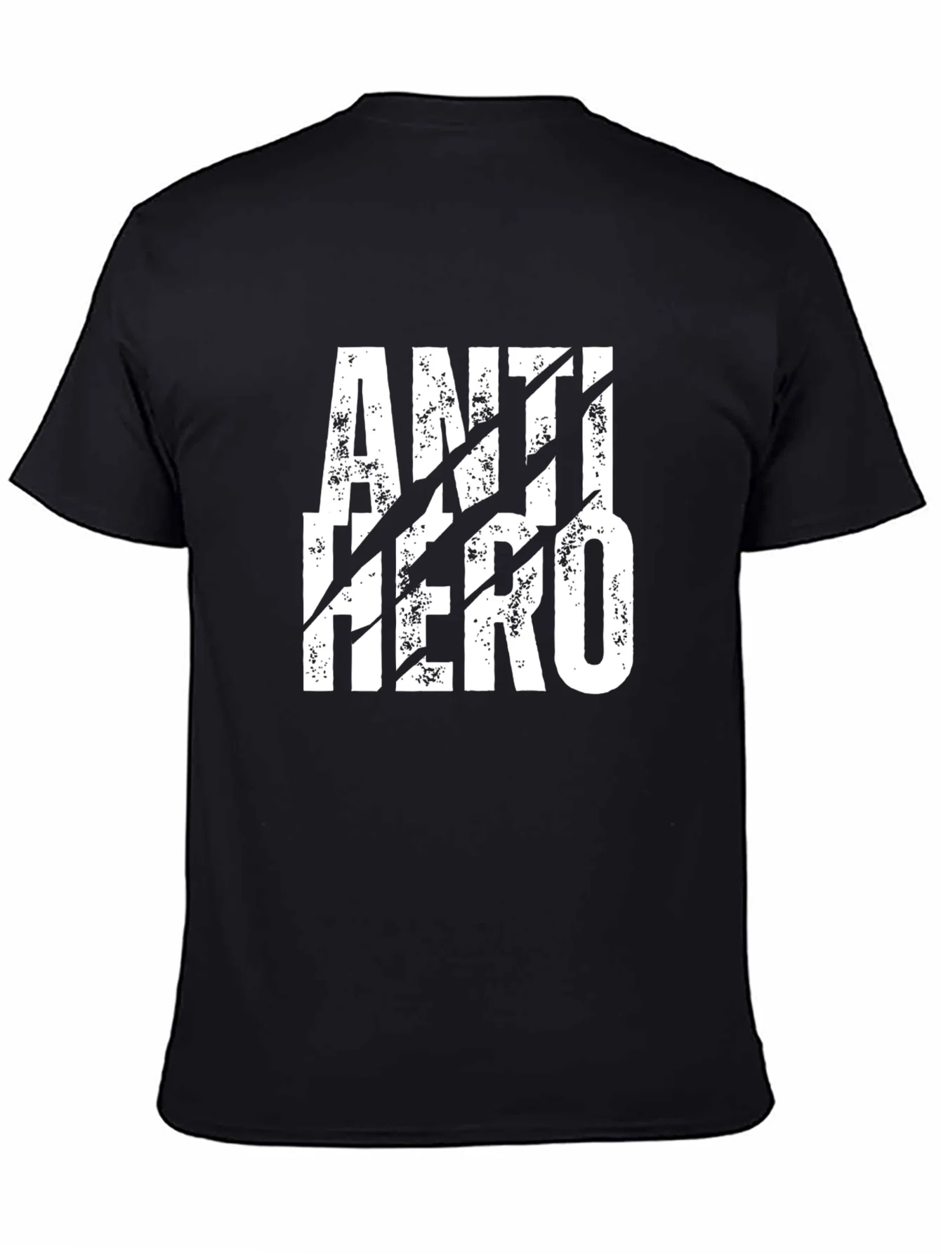Anti-Hero Graphic Tee - Black Cotton T-Shirt