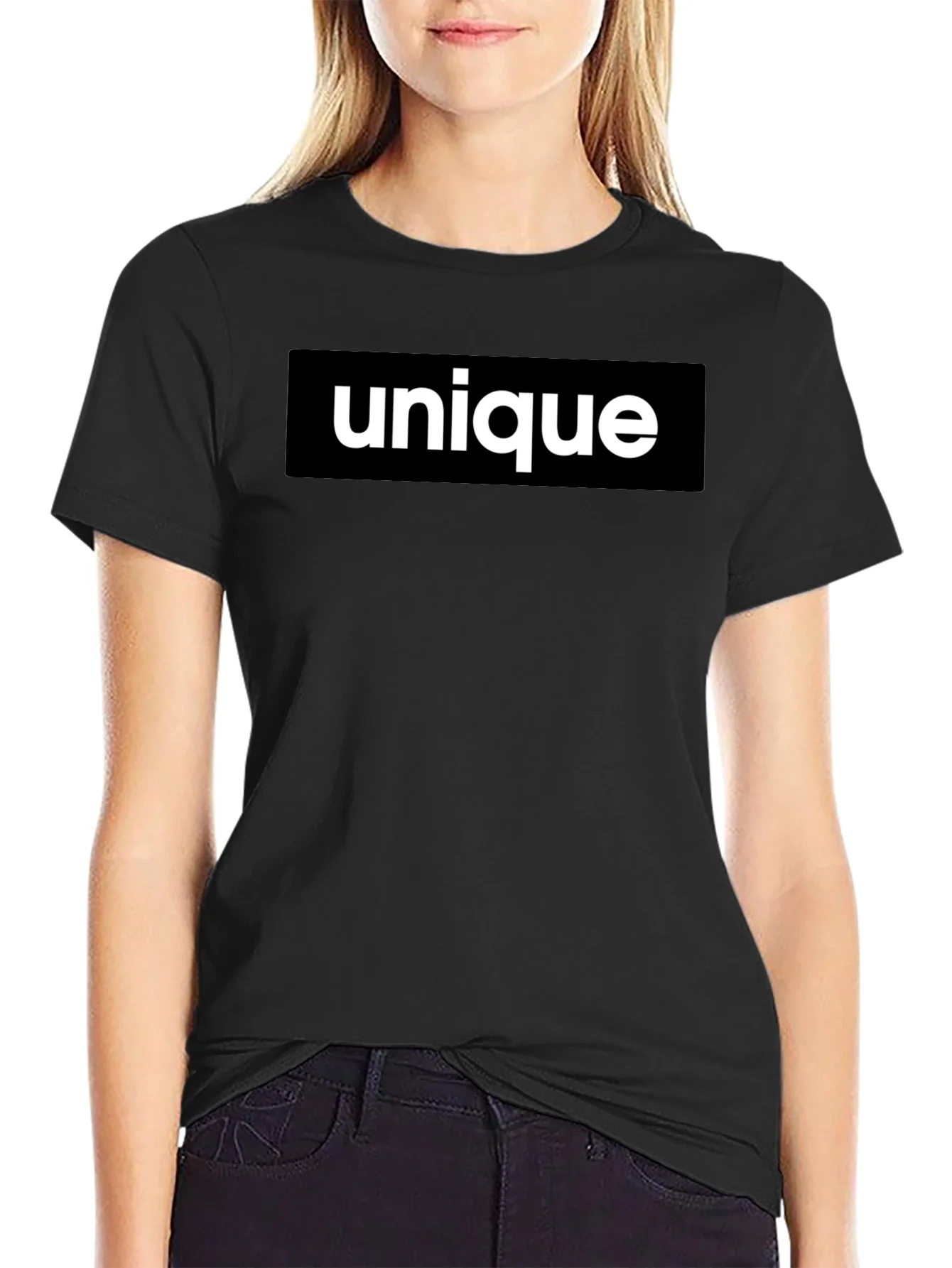 Unique Statement T-Shirt - Bold Black Tee