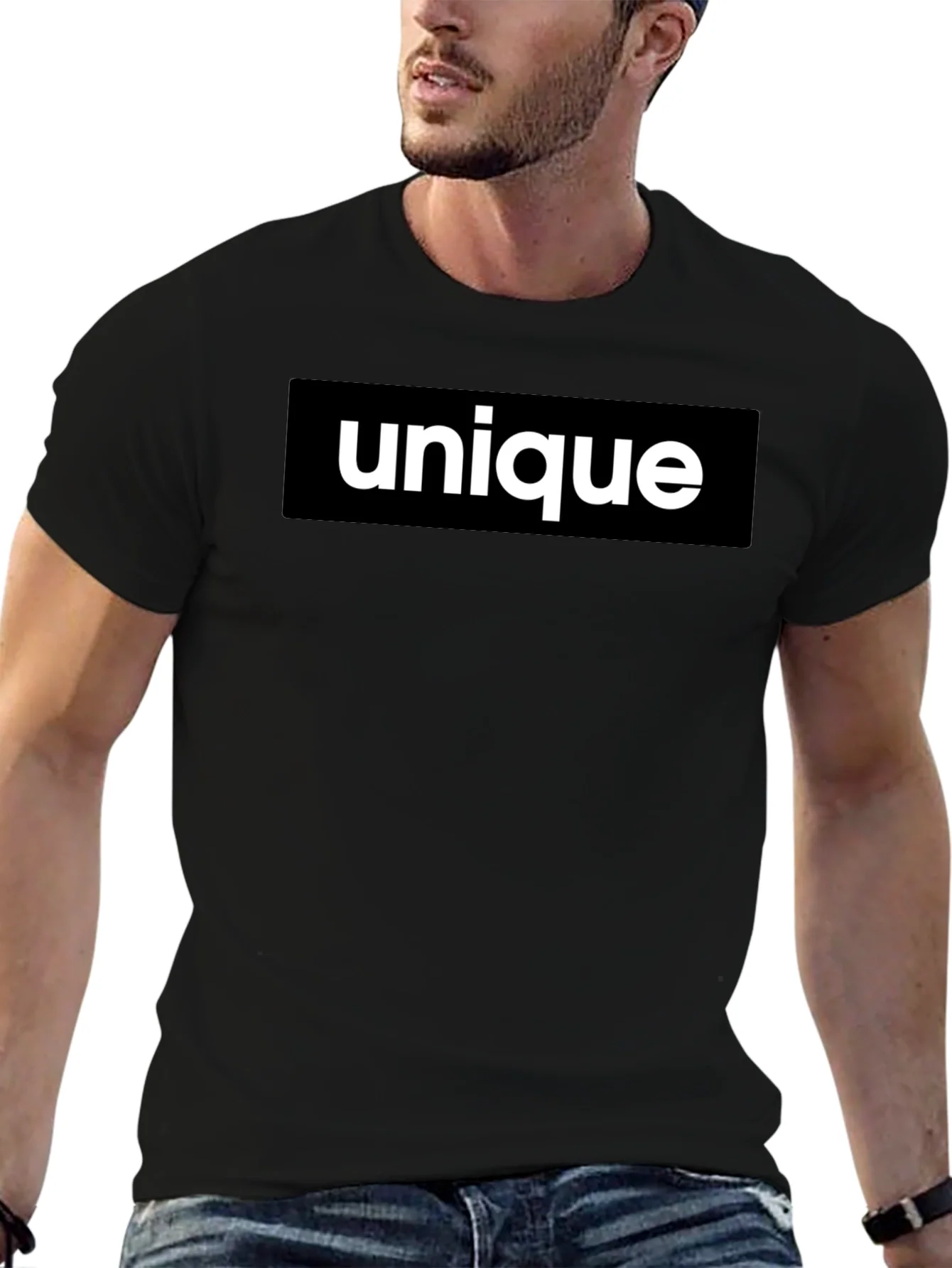 Unique Statement T-Shirt - Bold Black Tee