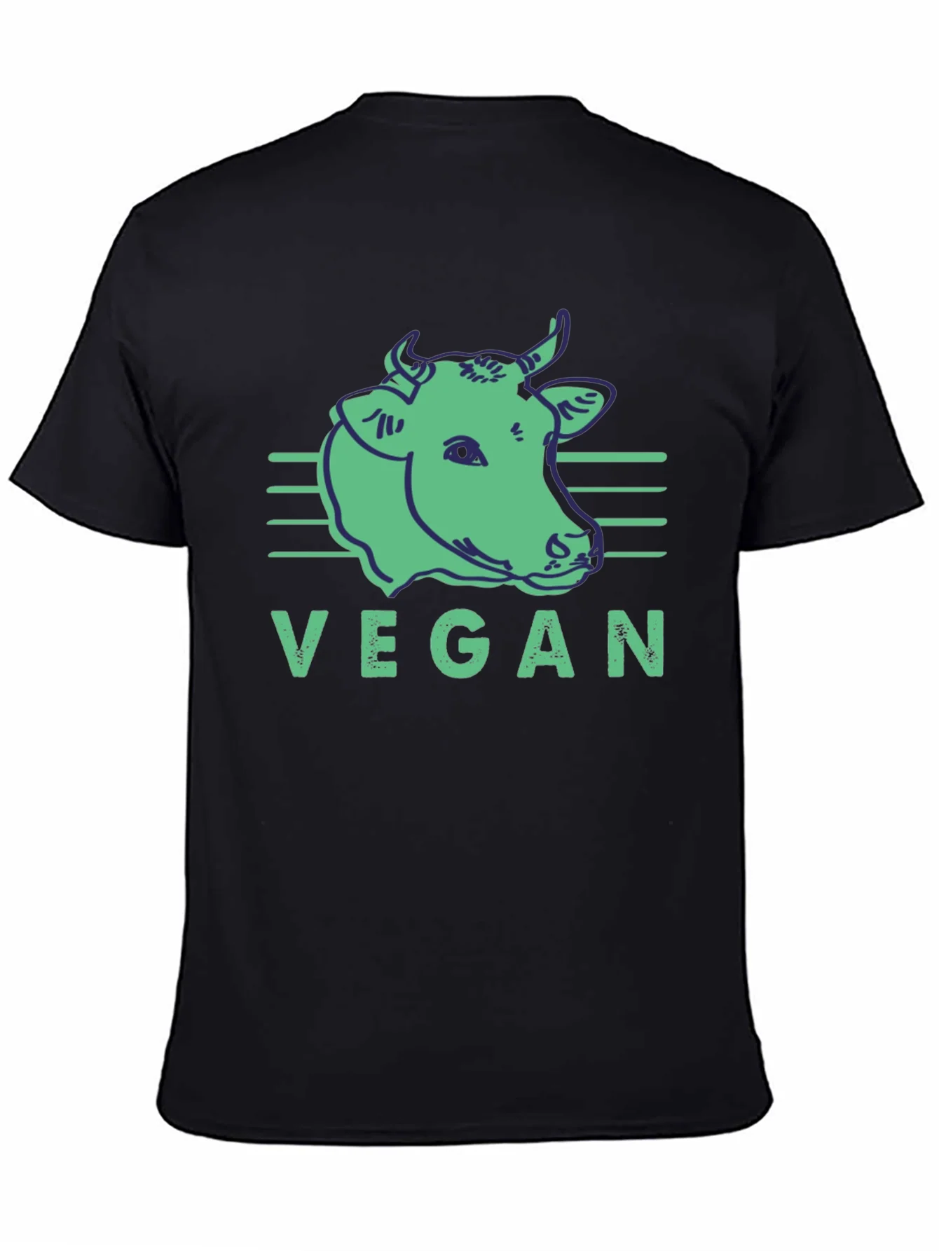 Vegan Cow Graphic Tee - Black Unisex T-Shirt