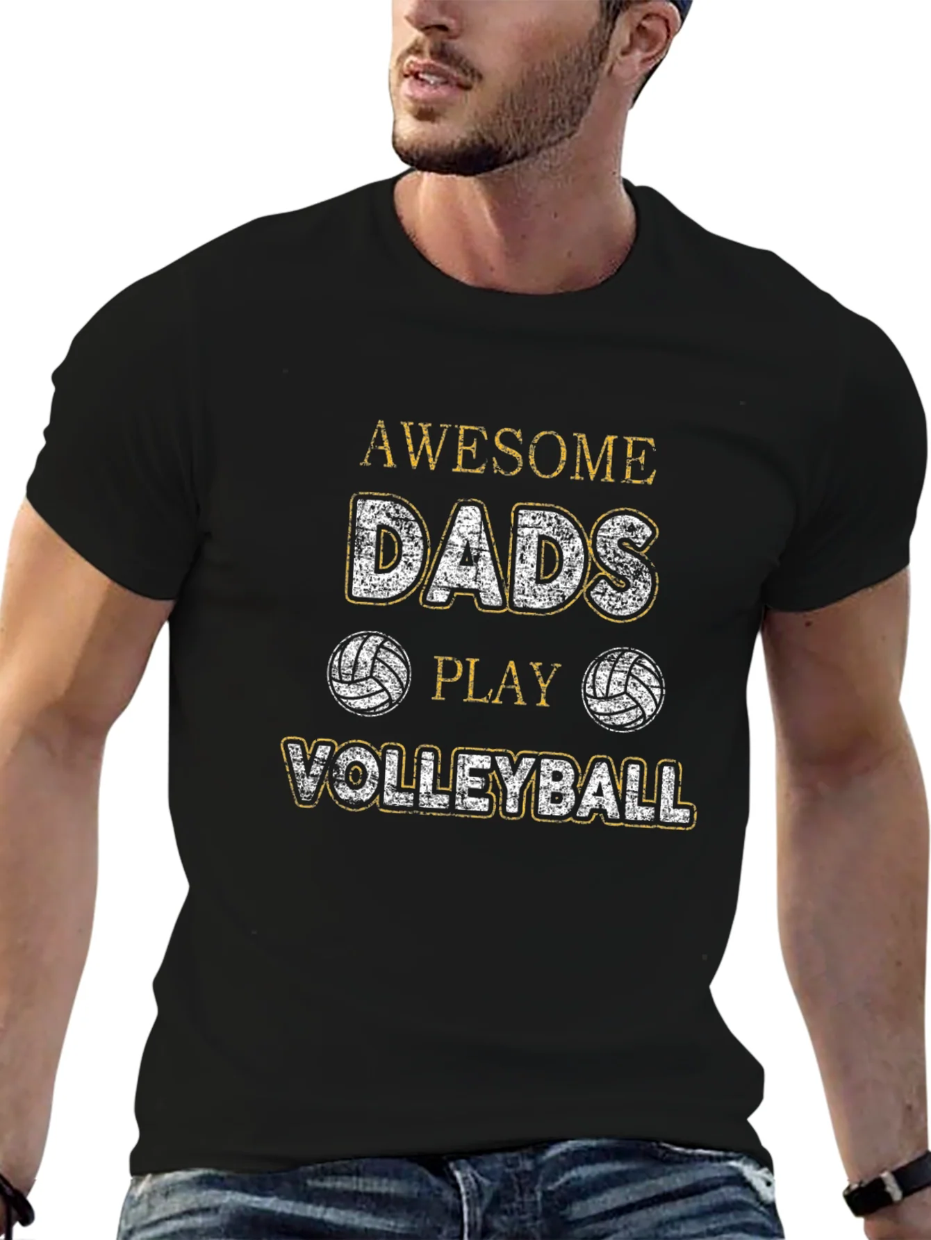 Awesome Dads Play Volleyball T-Shirt