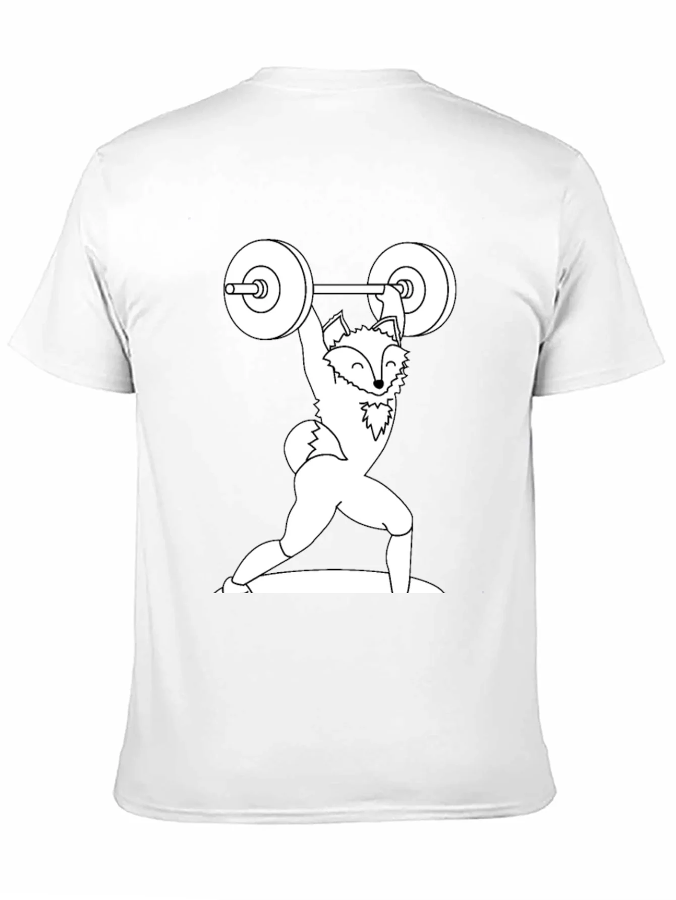 Weightlifting Fox Graphic Tee - Black Cotton T-Shirt