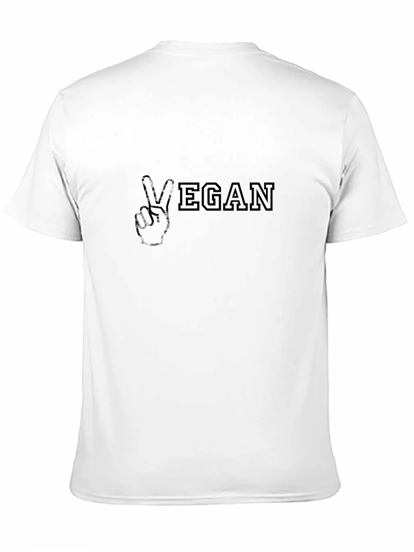 Vegan Peace Sign Black T-Shirt