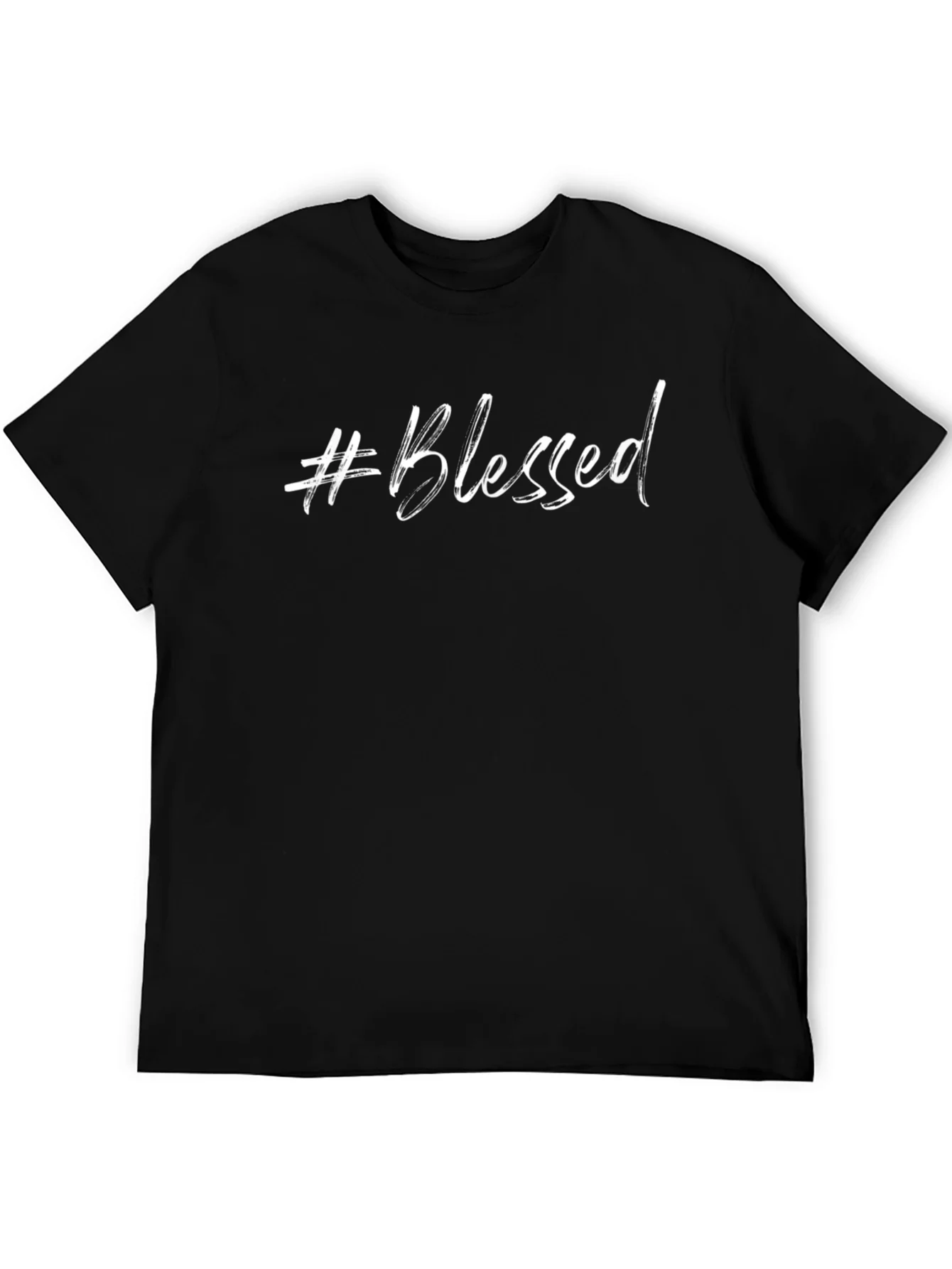 #Blessed Graphic Tee - Stylish Black Cotton T-Shirt