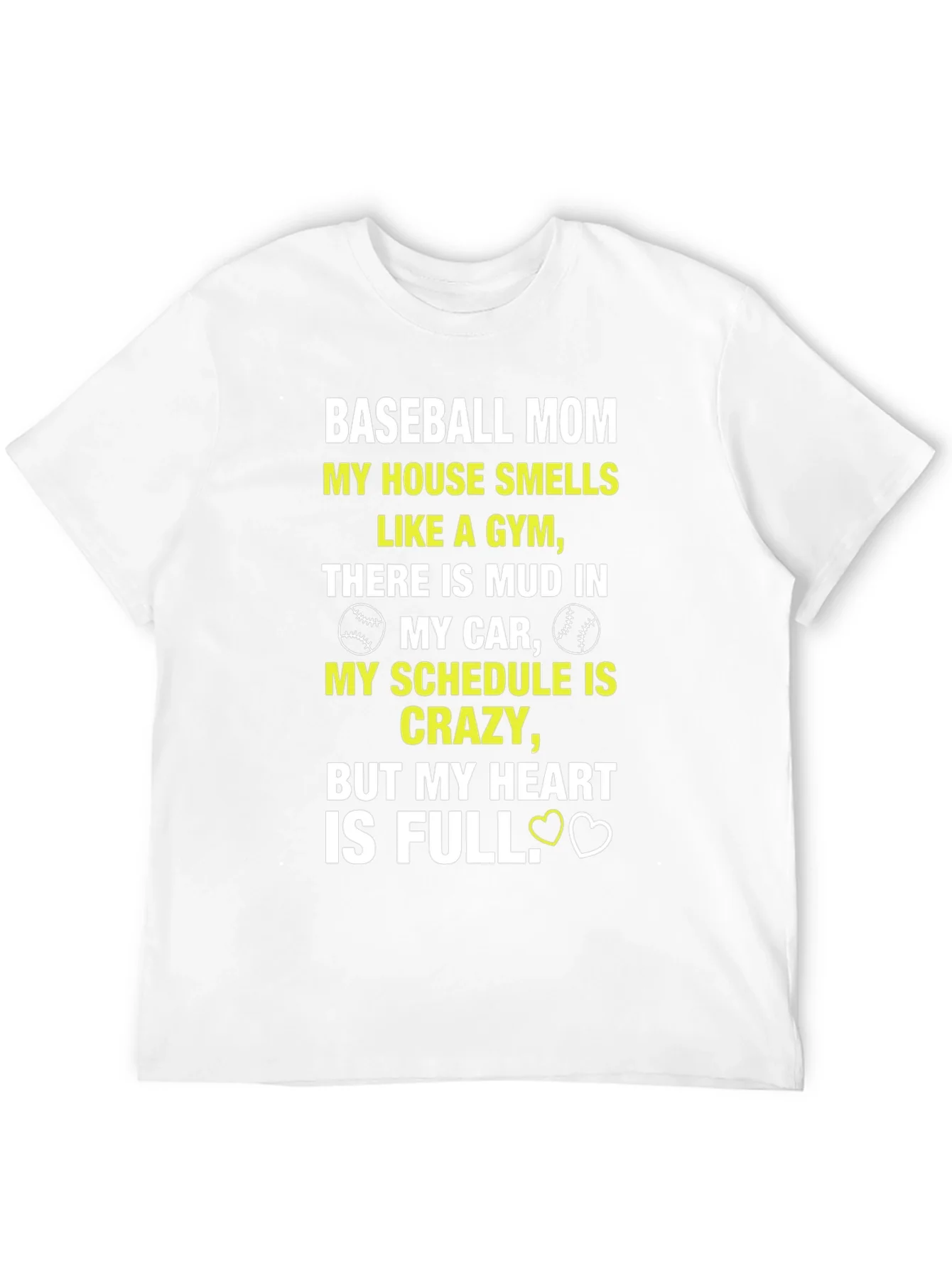 Baseball Mom T-Shirt - Heart is Full Tee