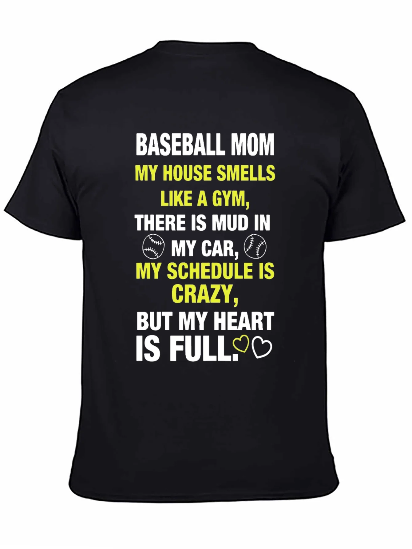 Baseball Mom T-Shirt - Heart is Full Tee