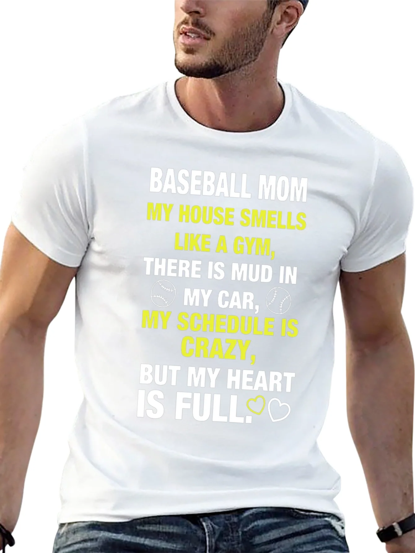 Baseball Mom T-Shirt - Heart is Full Tee