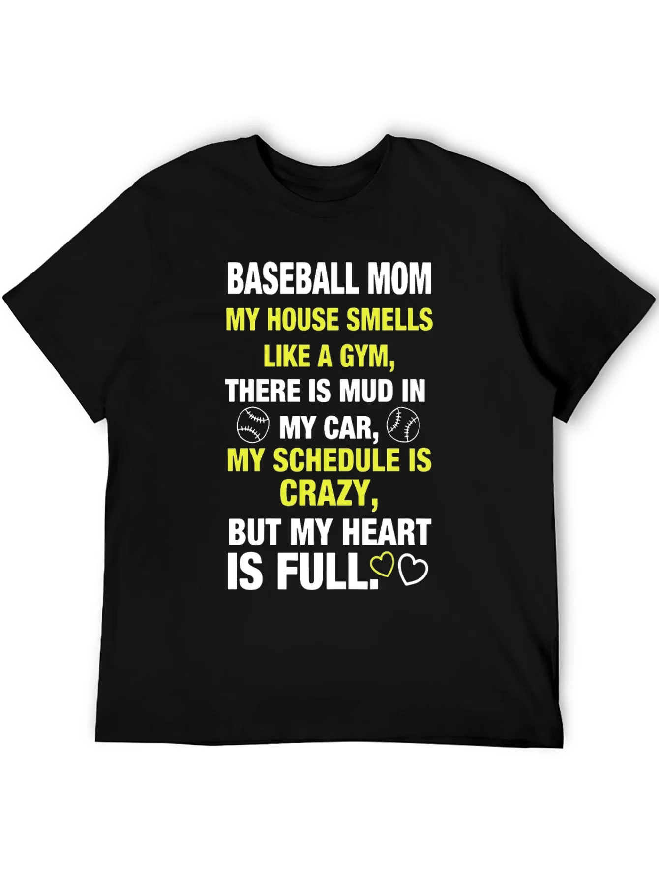 Baseball Mom T-Shirt - Heart is Full Tee