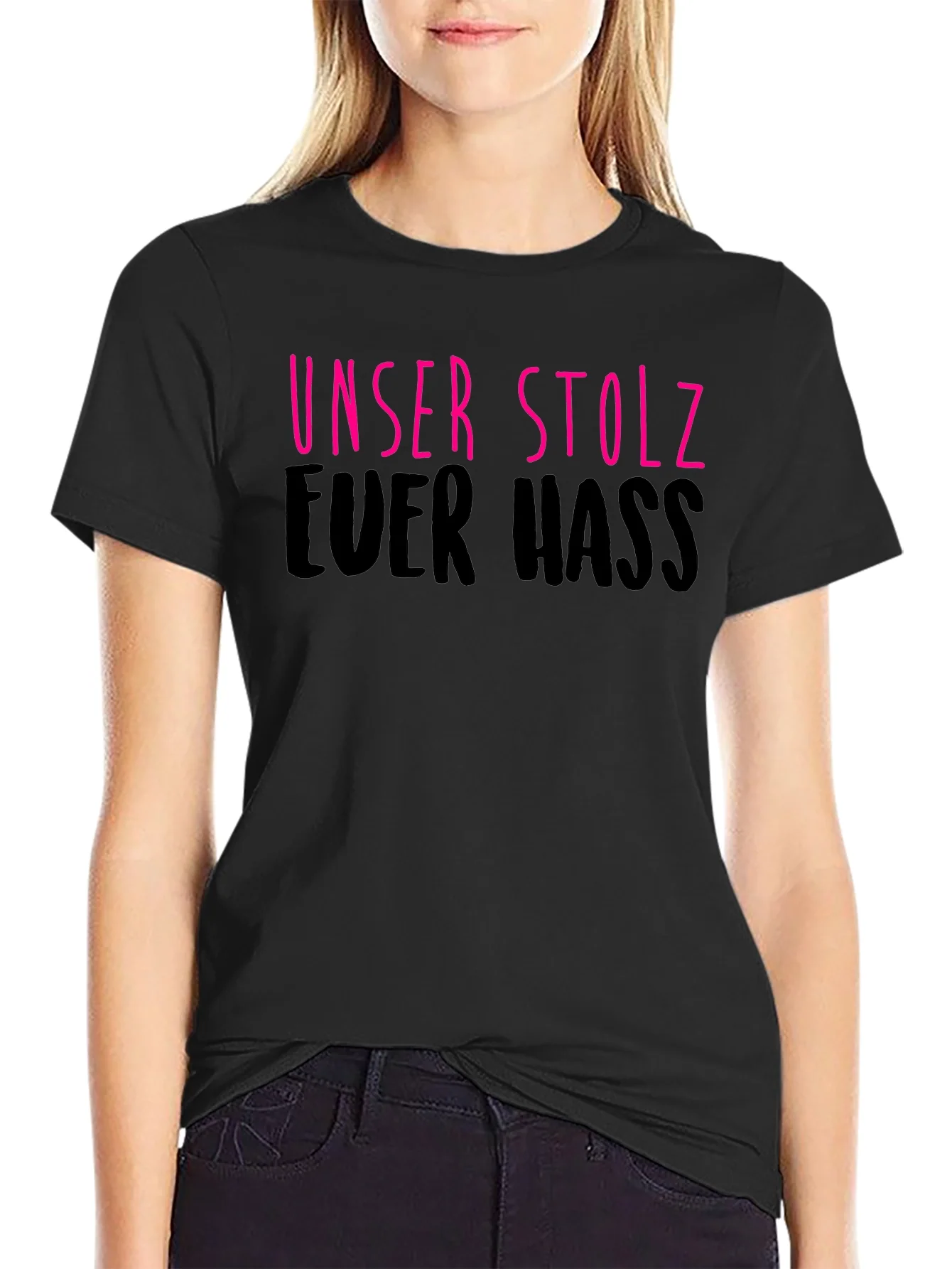 Unser Stolz Euer Hass Black Graphic Tee