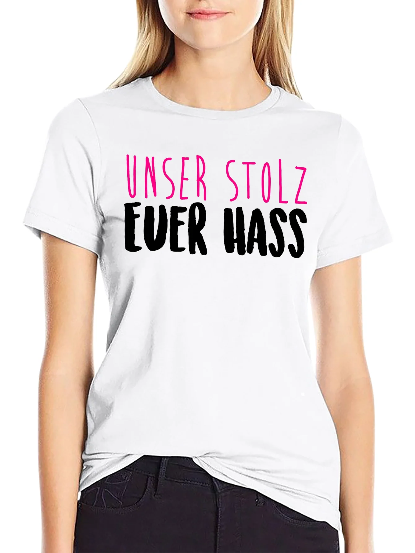 Unser Stolz Euer Hass Black Graphic Tee