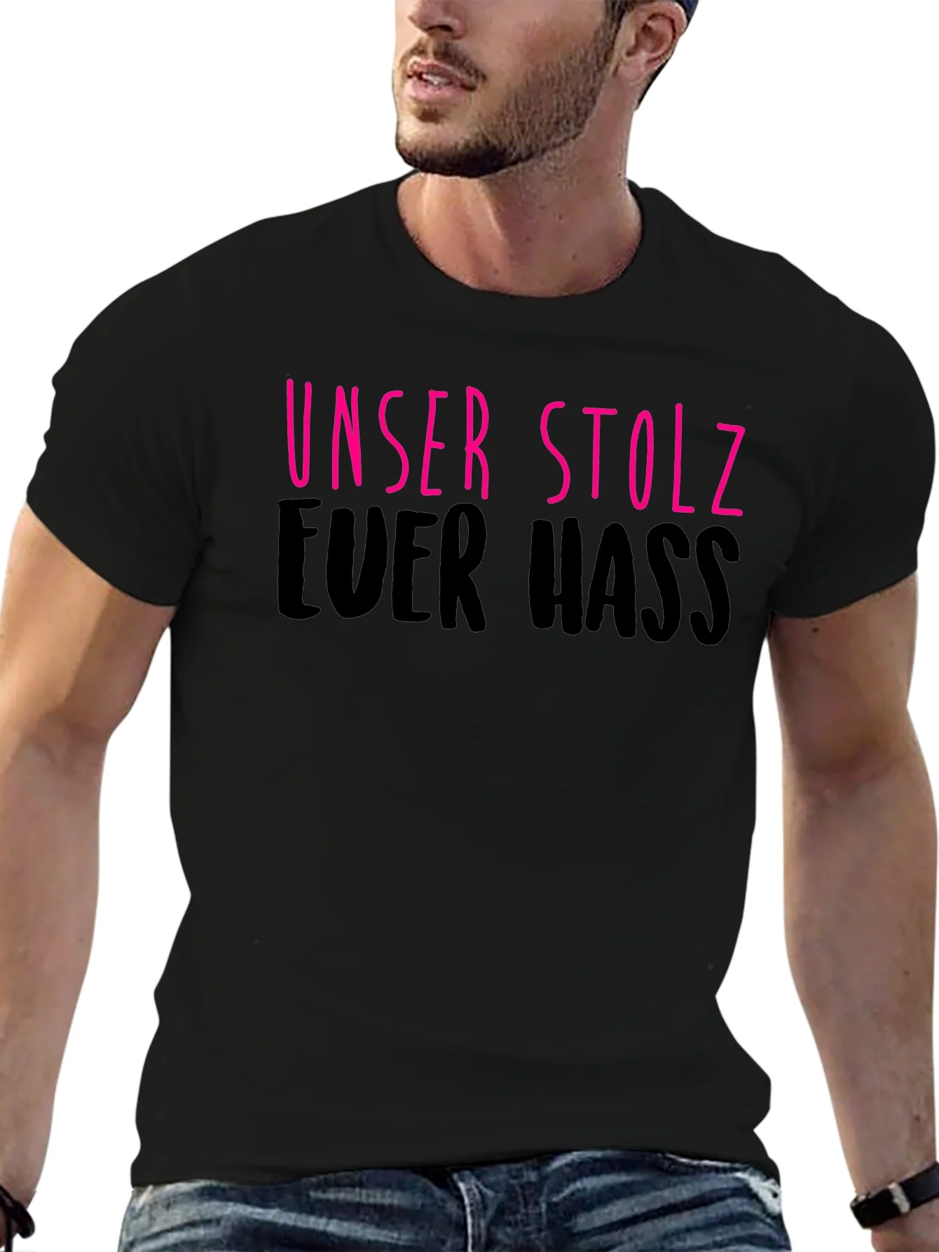 Unser Stolz Euer Hass Black Graphic Tee