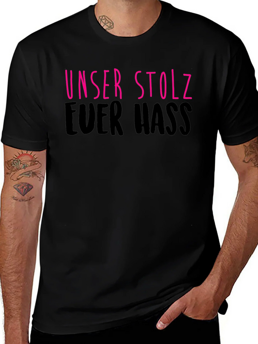 Unser Stolz Euer Hass Black Graphic Tee