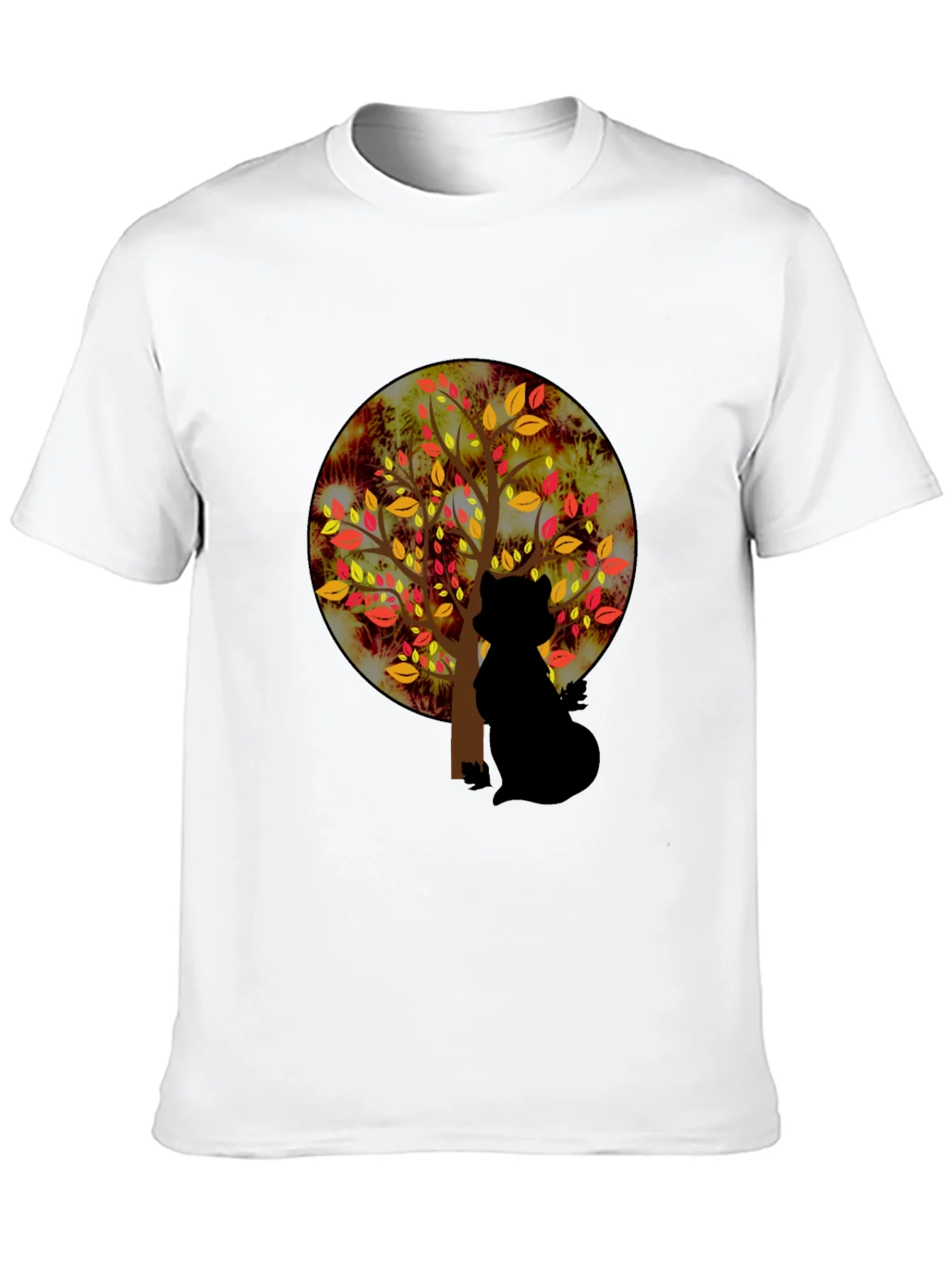Autumn Cat Silhouette Tee
