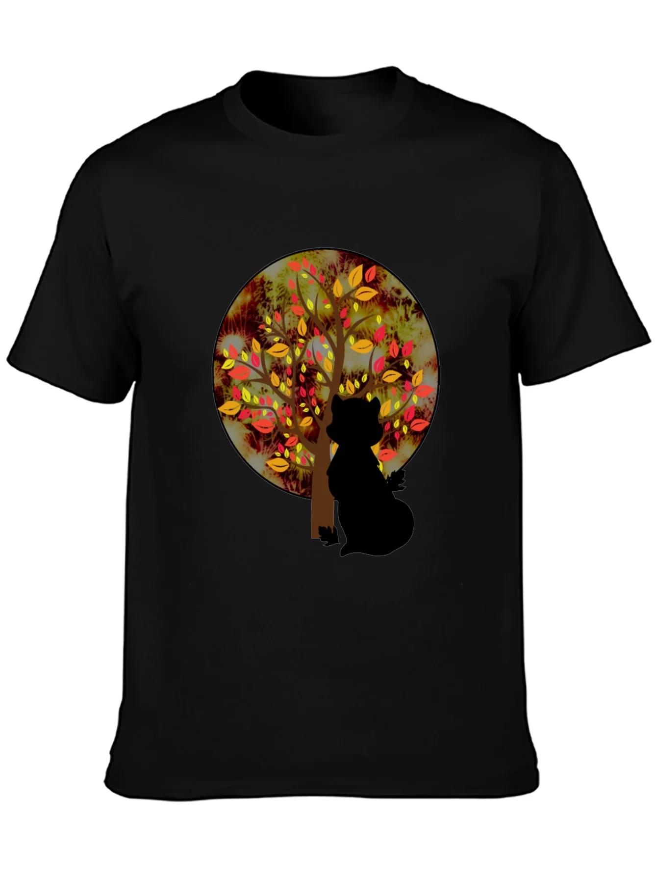 Autumn Cat Silhouette Tee