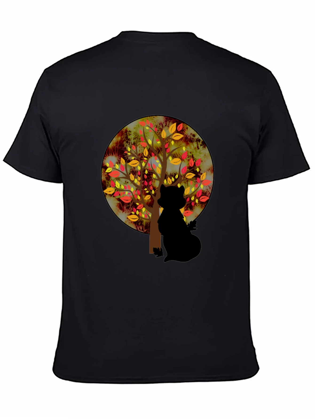 Autumn Cat Silhouette Tee