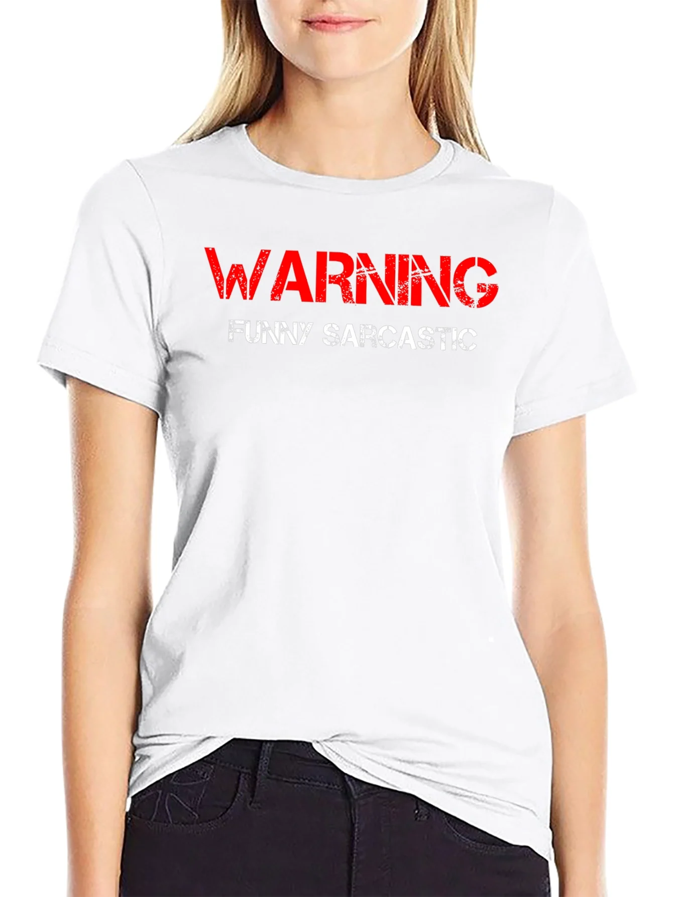 Warning Funny Sarcastic Black T-Shirt
