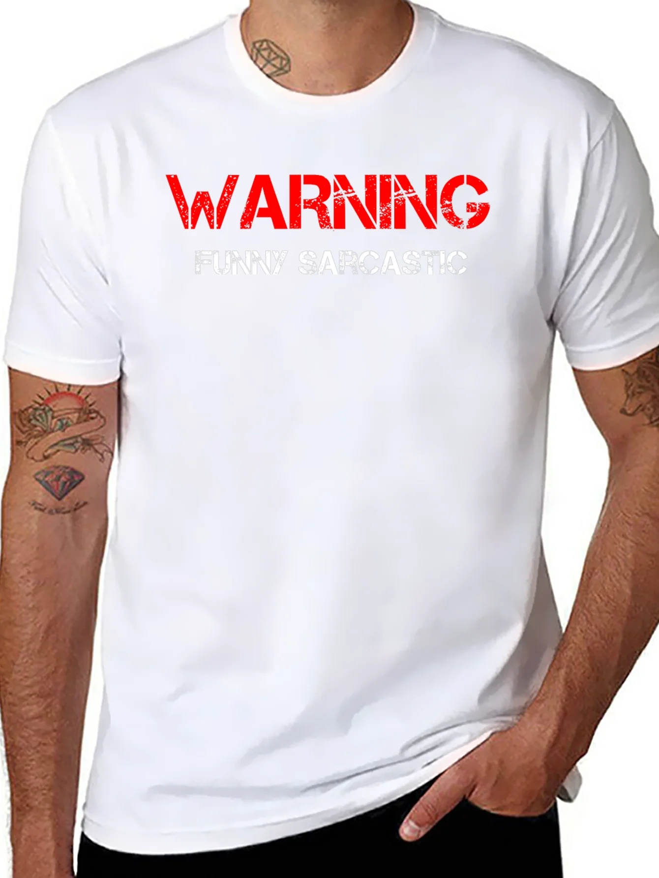 Warning Funny Sarcastic Black T-Shirt