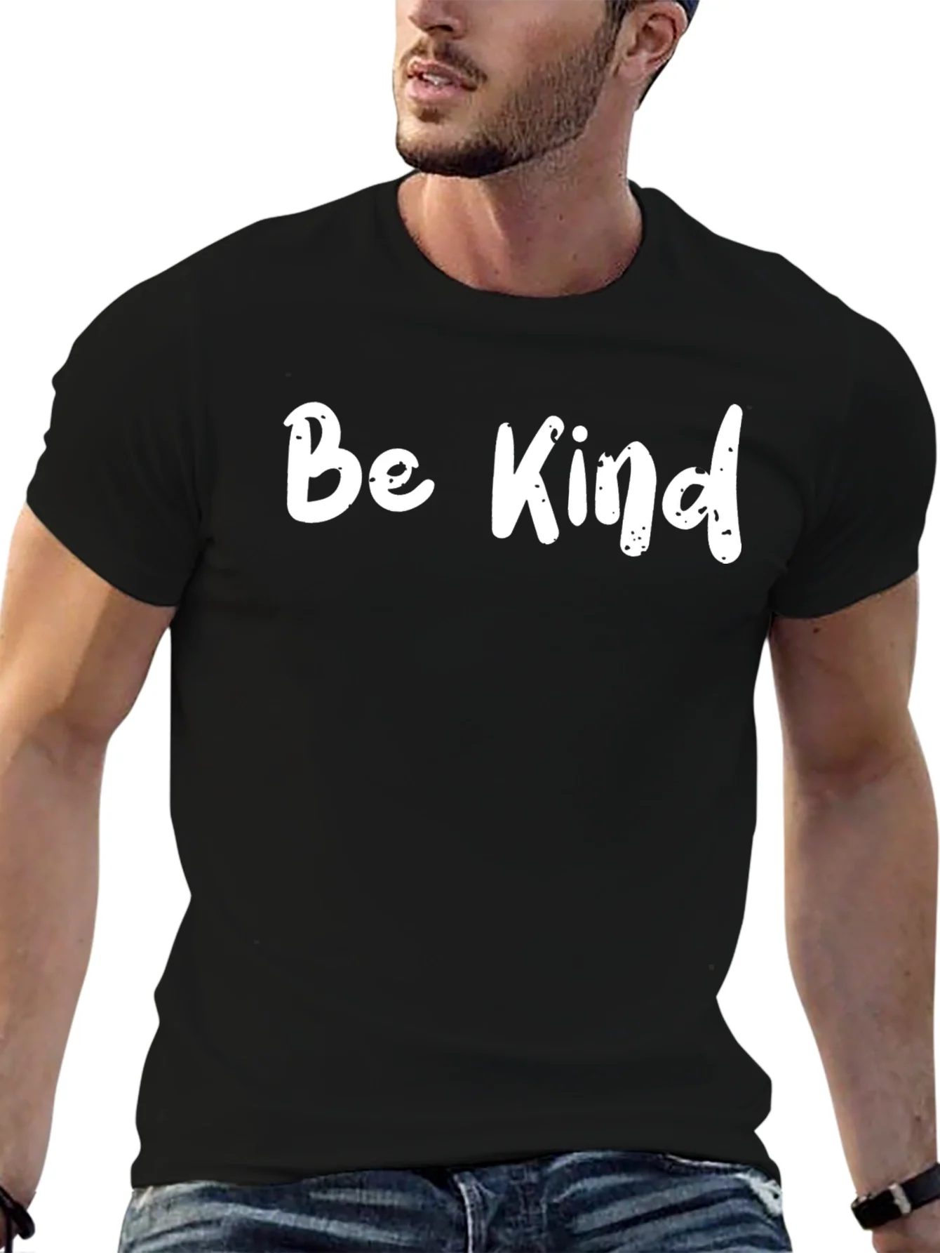 Be Kind Black T-Shirt Inspirational Graphic Tee