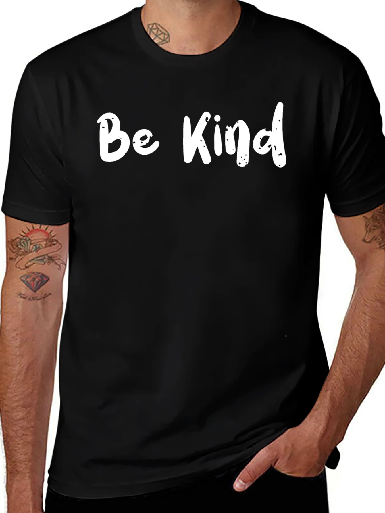 Be Kind Black T-Shirt Inspirational Graphic Tee