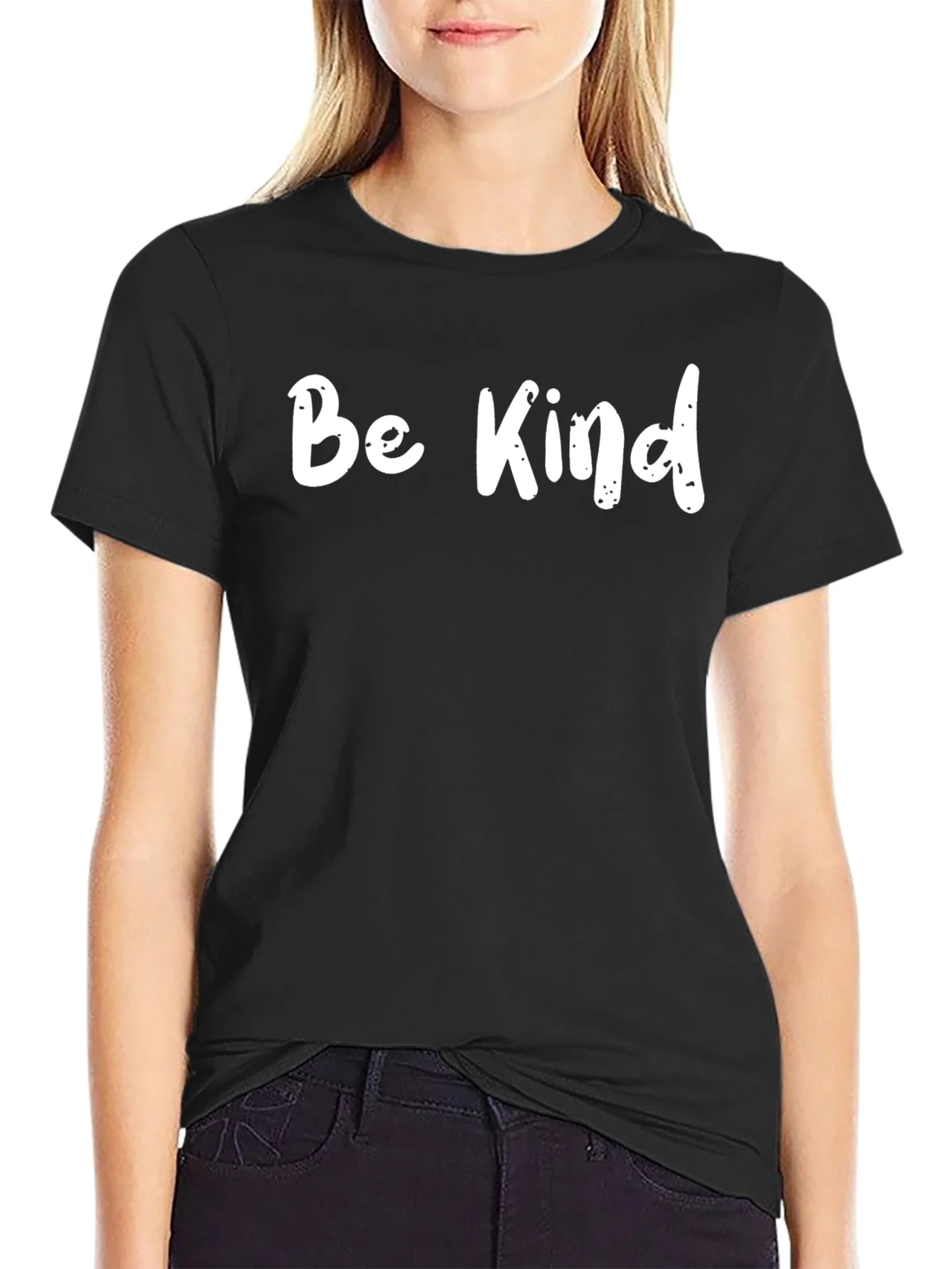 Be Kind Black T-Shirt Inspirational Graphic Tee