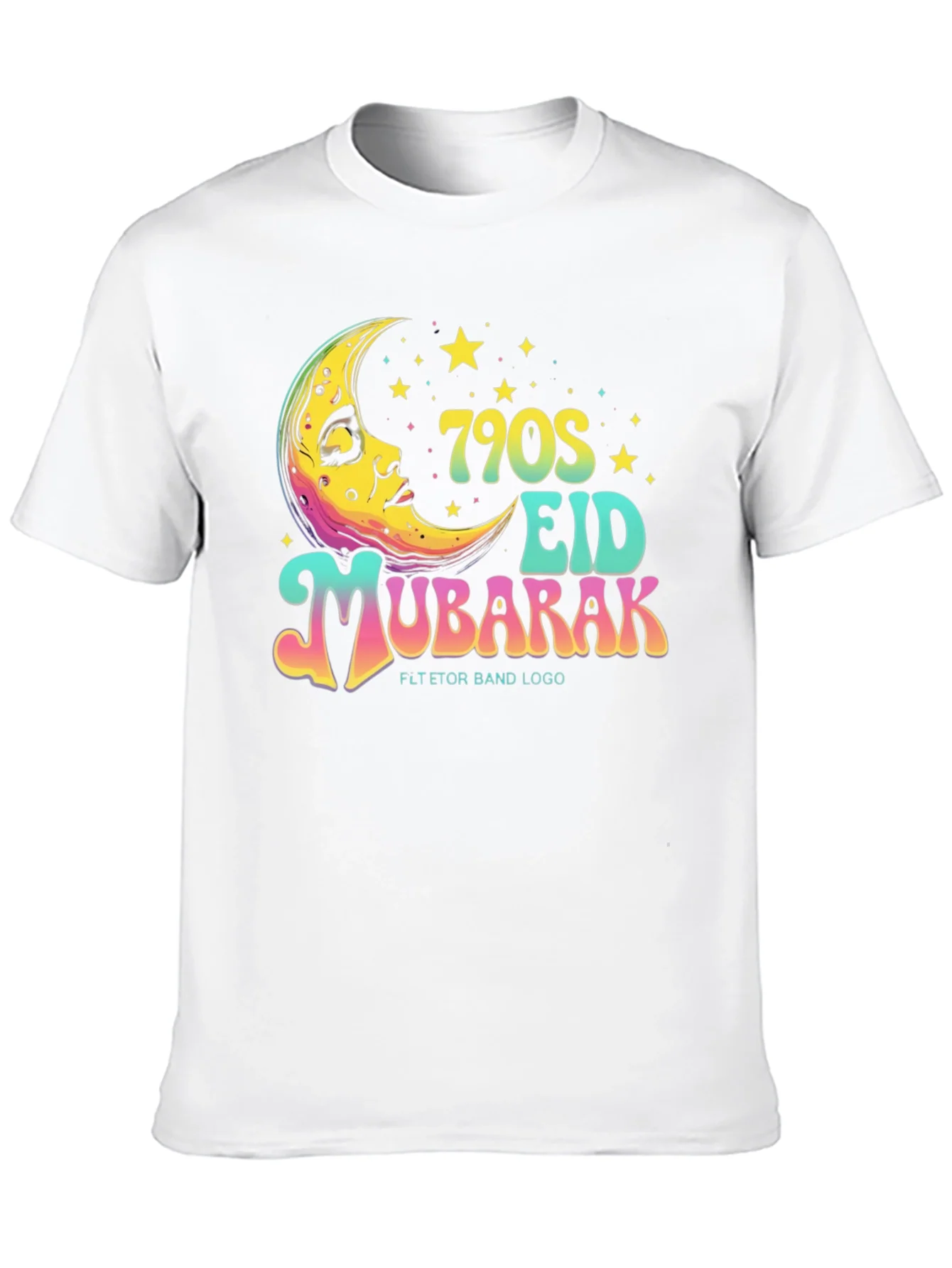 790s Eid Mubarak Black T-Shirt