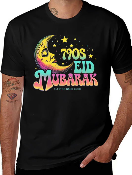 790s Eid Mubarak Black T-Shirt