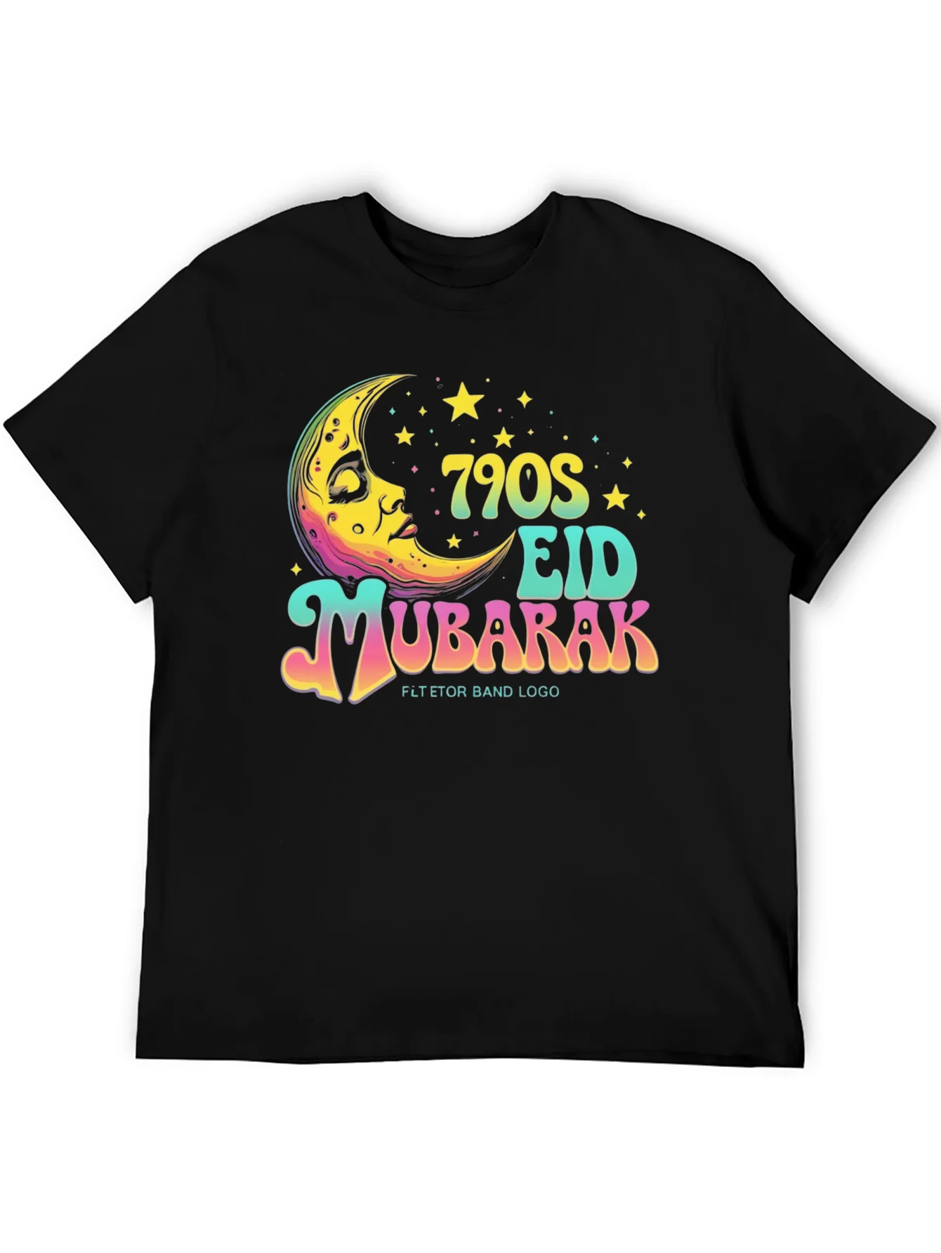 790s Eid Mubarak Black T-Shirt
