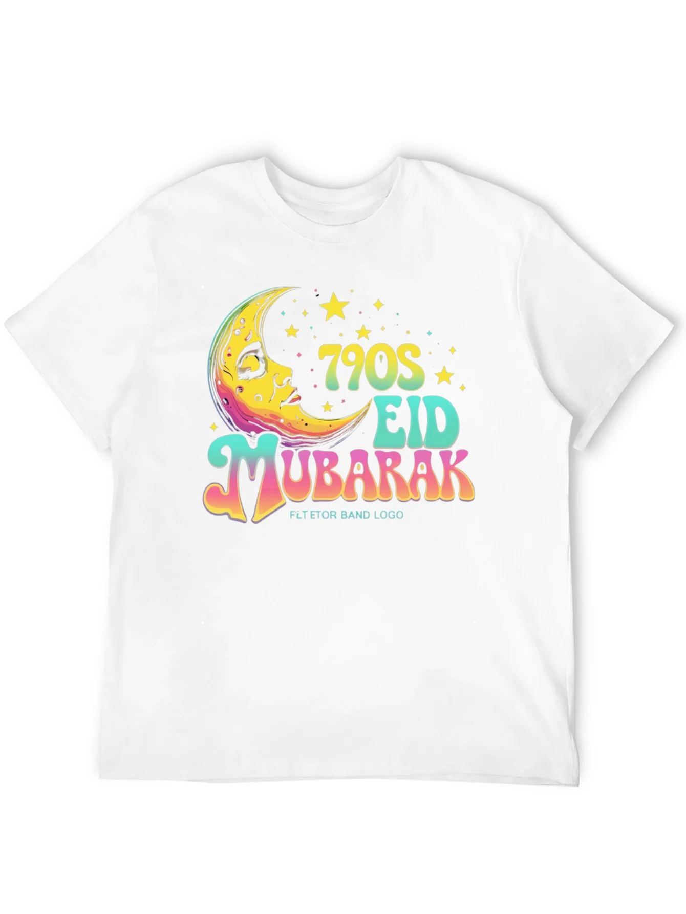 790s Eid Mubarak Black T-Shirt