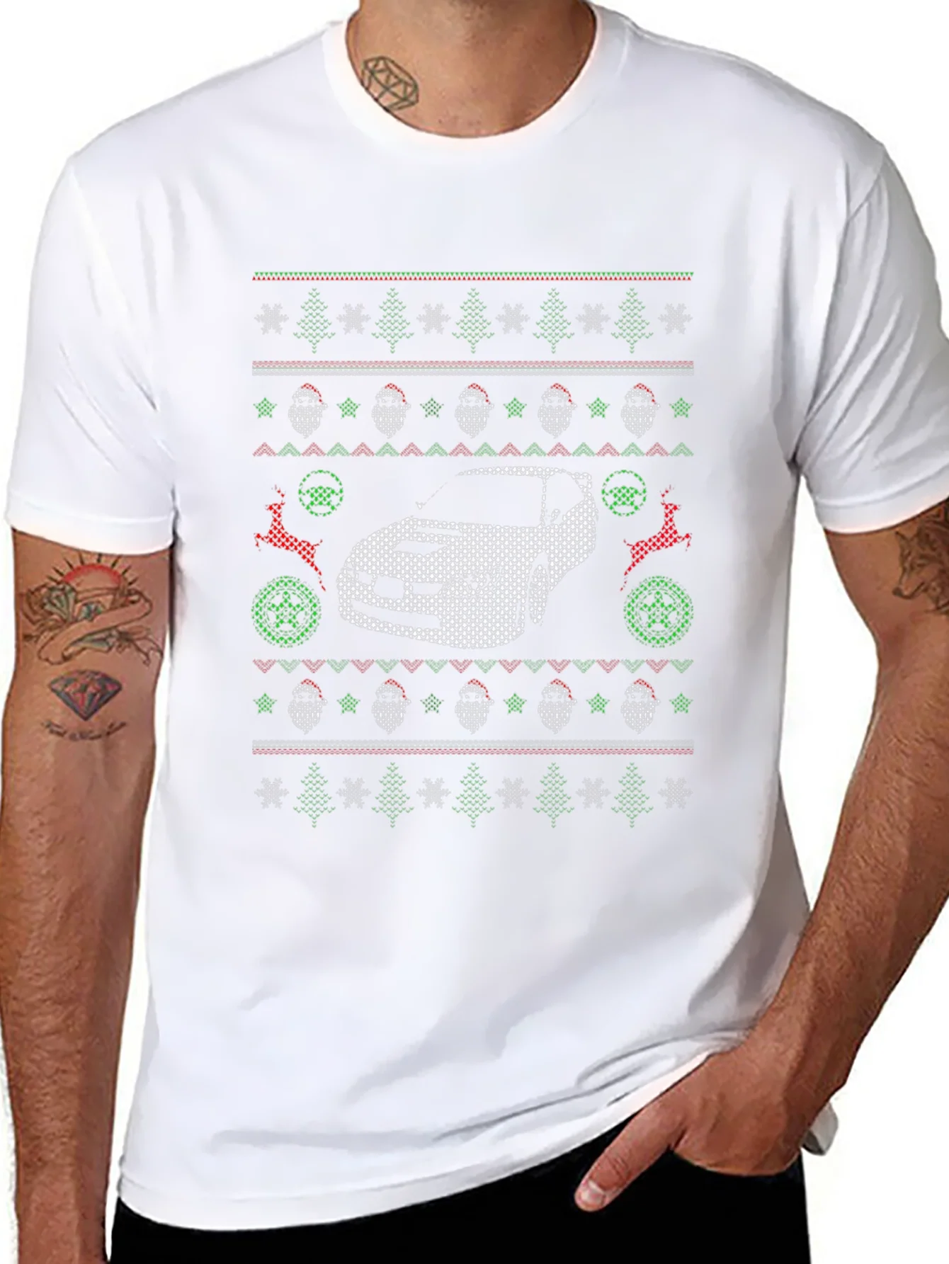 Ugly Christmas Car Sweater T-Shirt