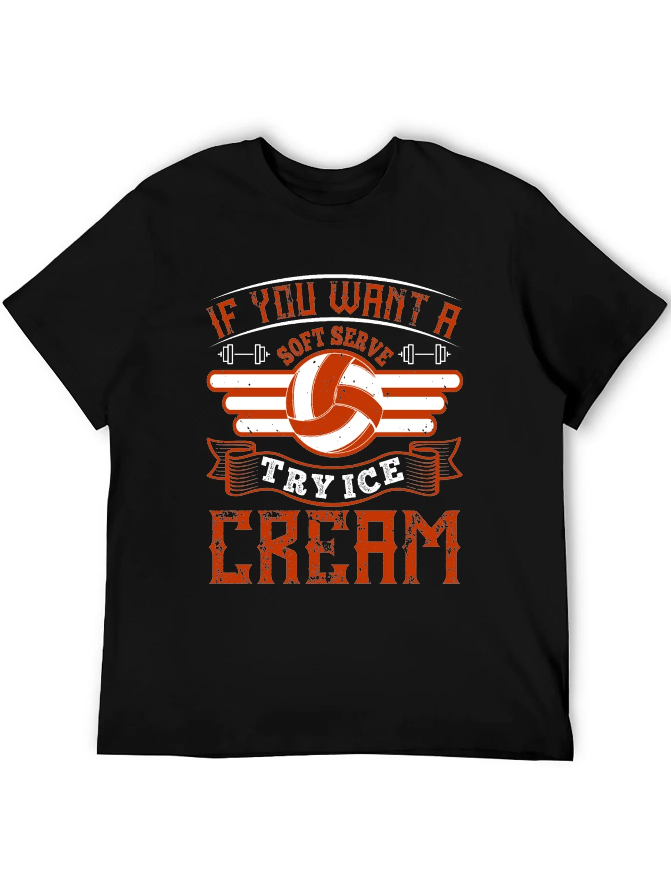 Volleyball T-Shirt: Soft Serve Try Ice Cream