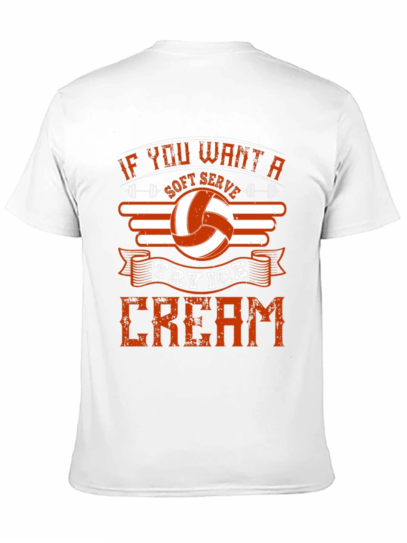 Volleyball T-Shirt: Soft Serve Try Ice Cream