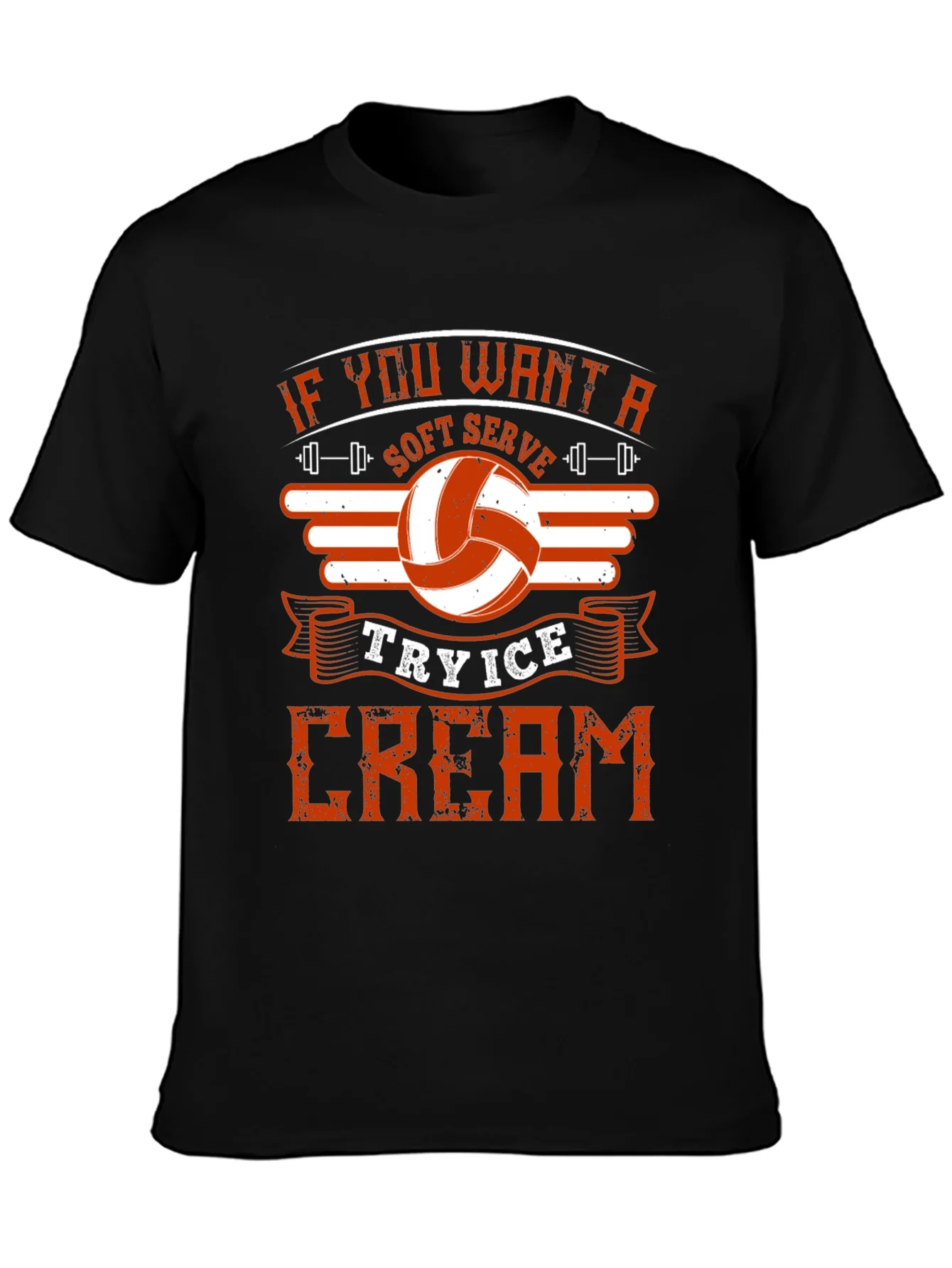 Volleyball T-Shirt: Soft Serve Try Ice Cream