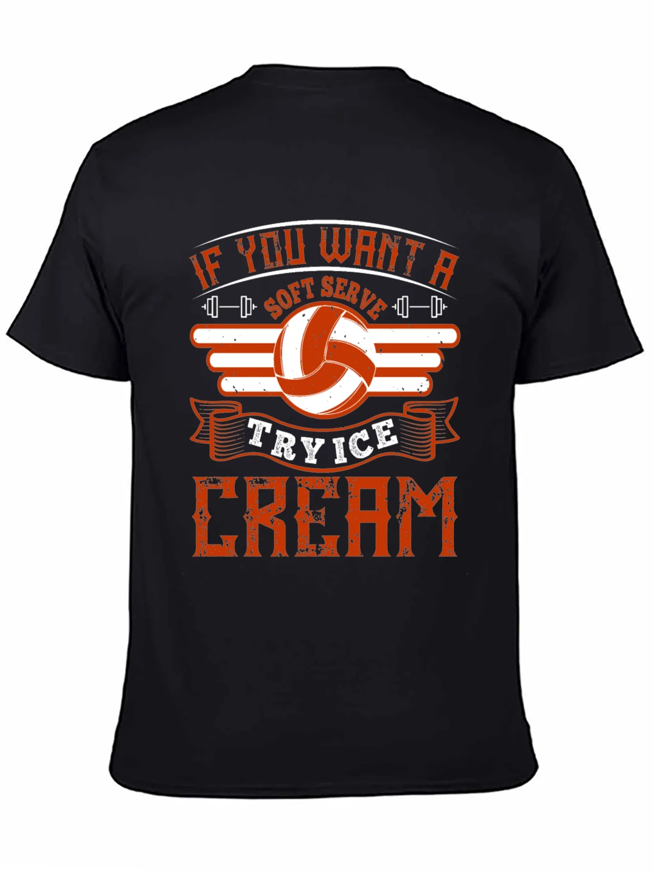 Volleyball T-Shirt: Soft Serve Try Ice Cream