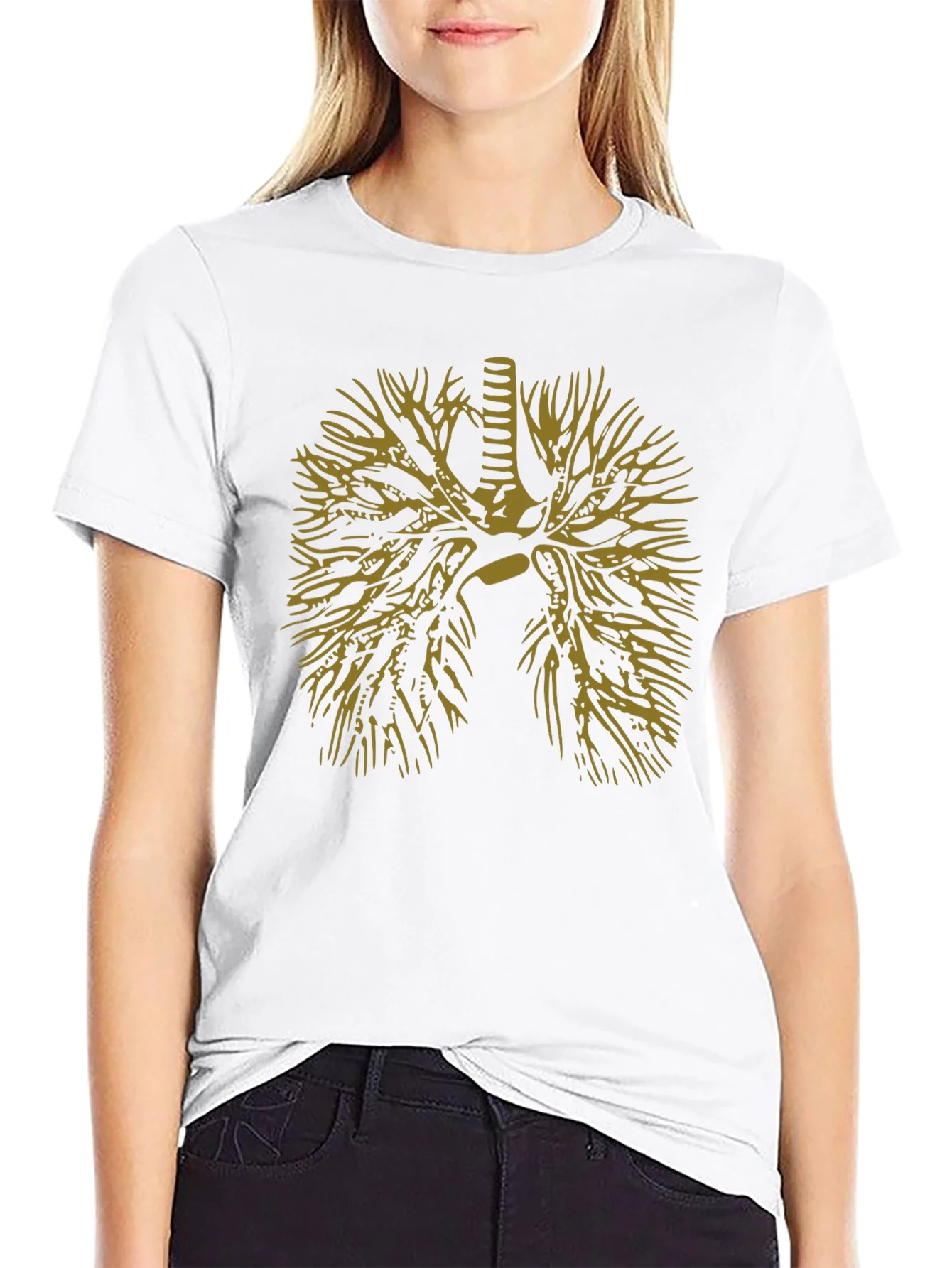 Anatomical Lungs Graphic Tee - Black