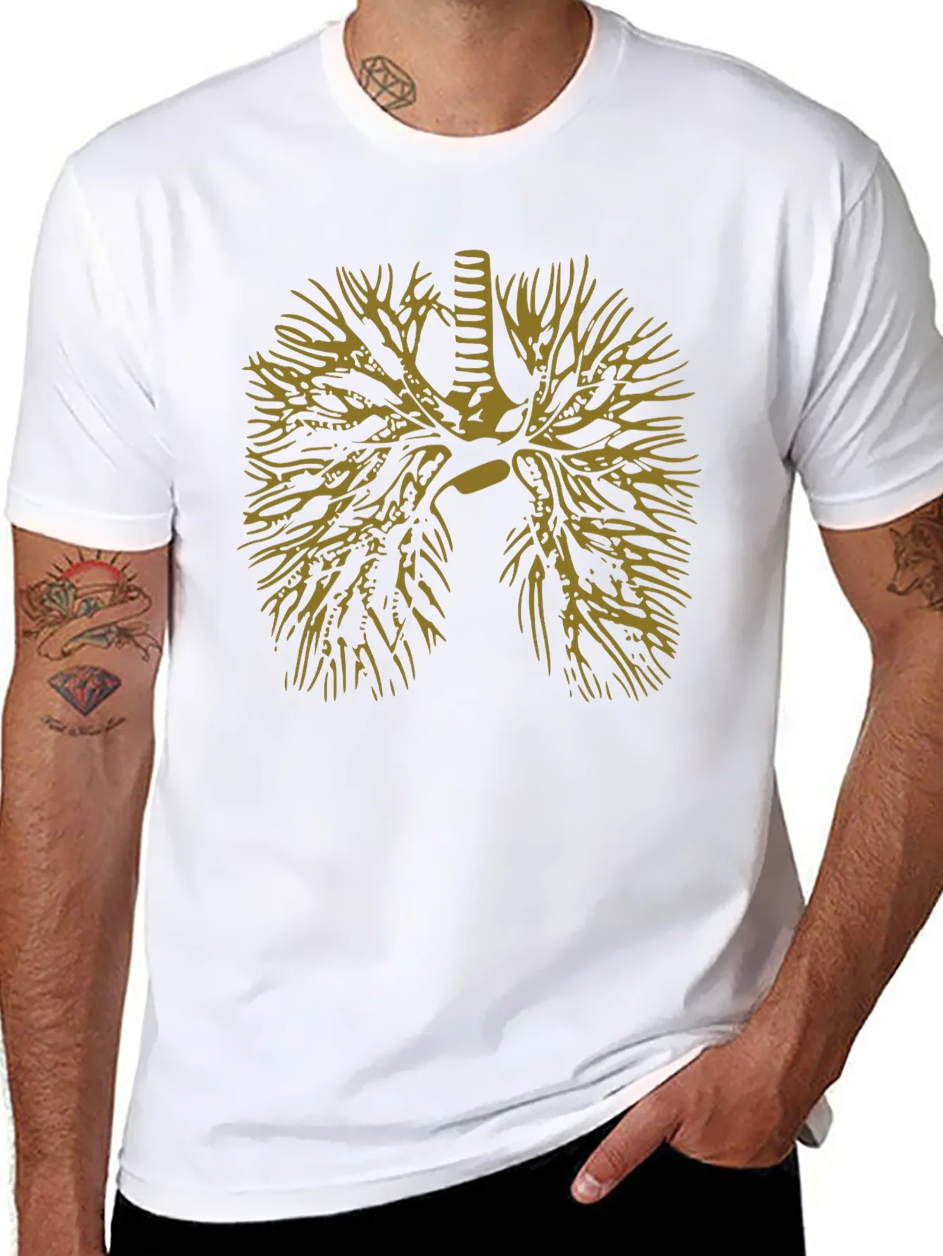 Anatomical Lungs Graphic Tee - Black