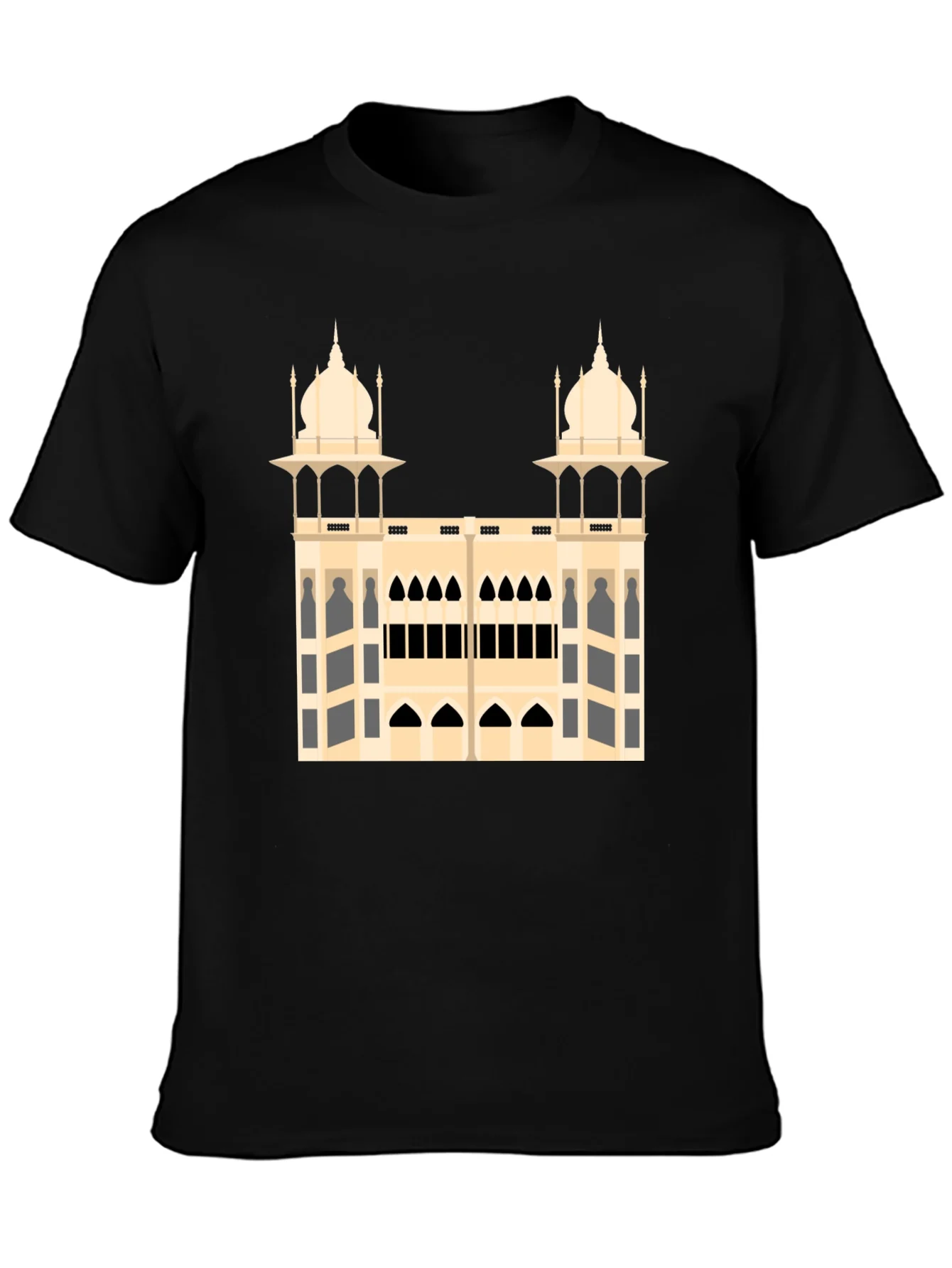Architectural Print Black T-Shirt