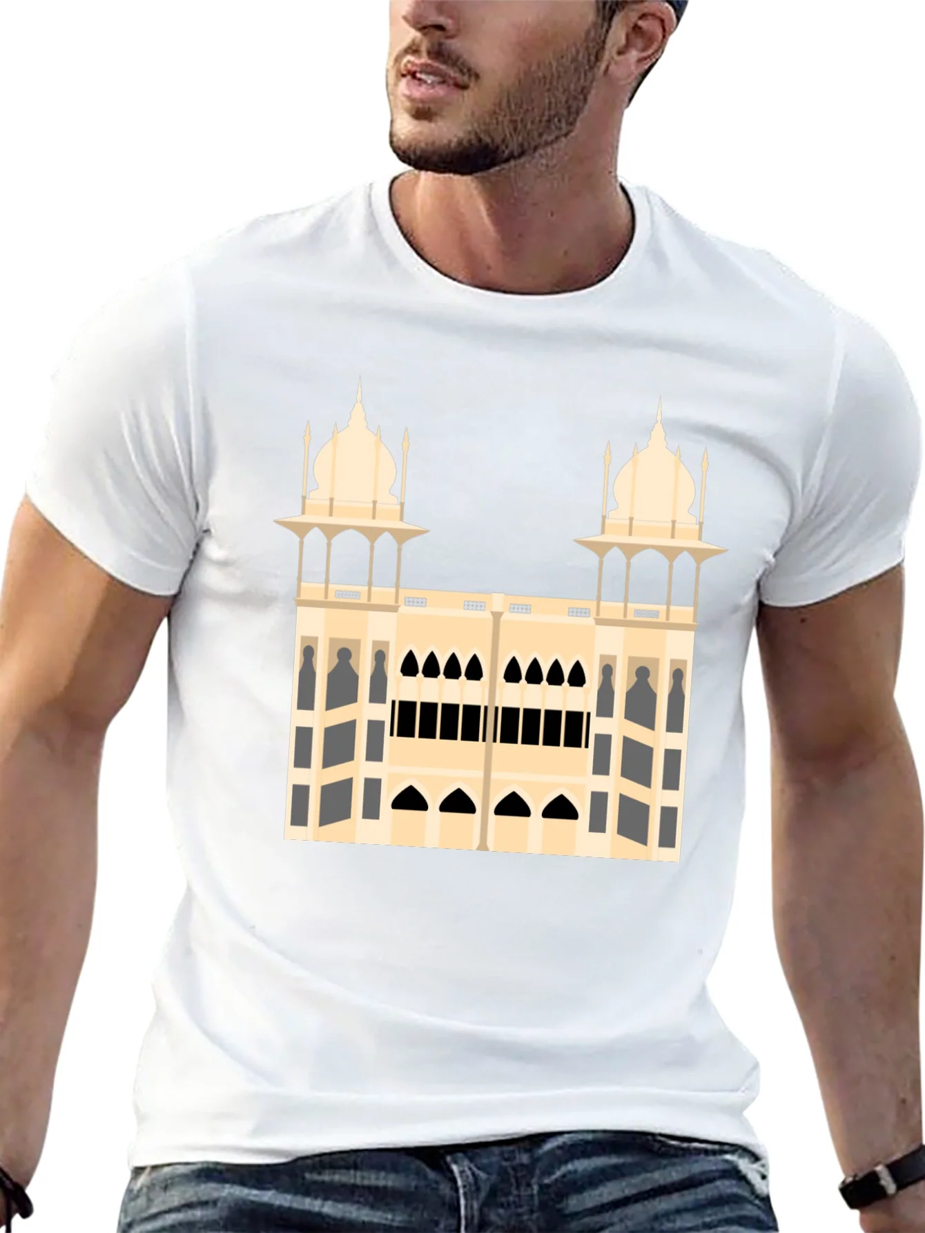 Architectural Print Black T-Shirt
