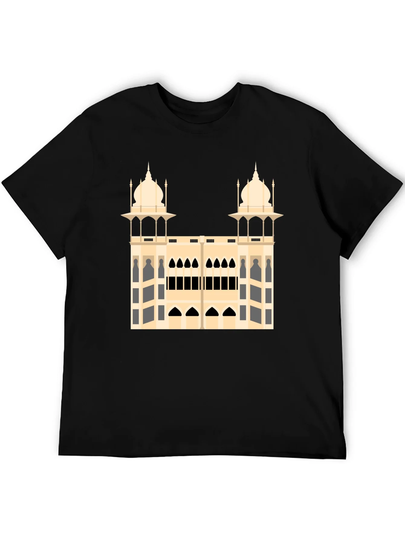 Architectural Print Black T-Shirt
