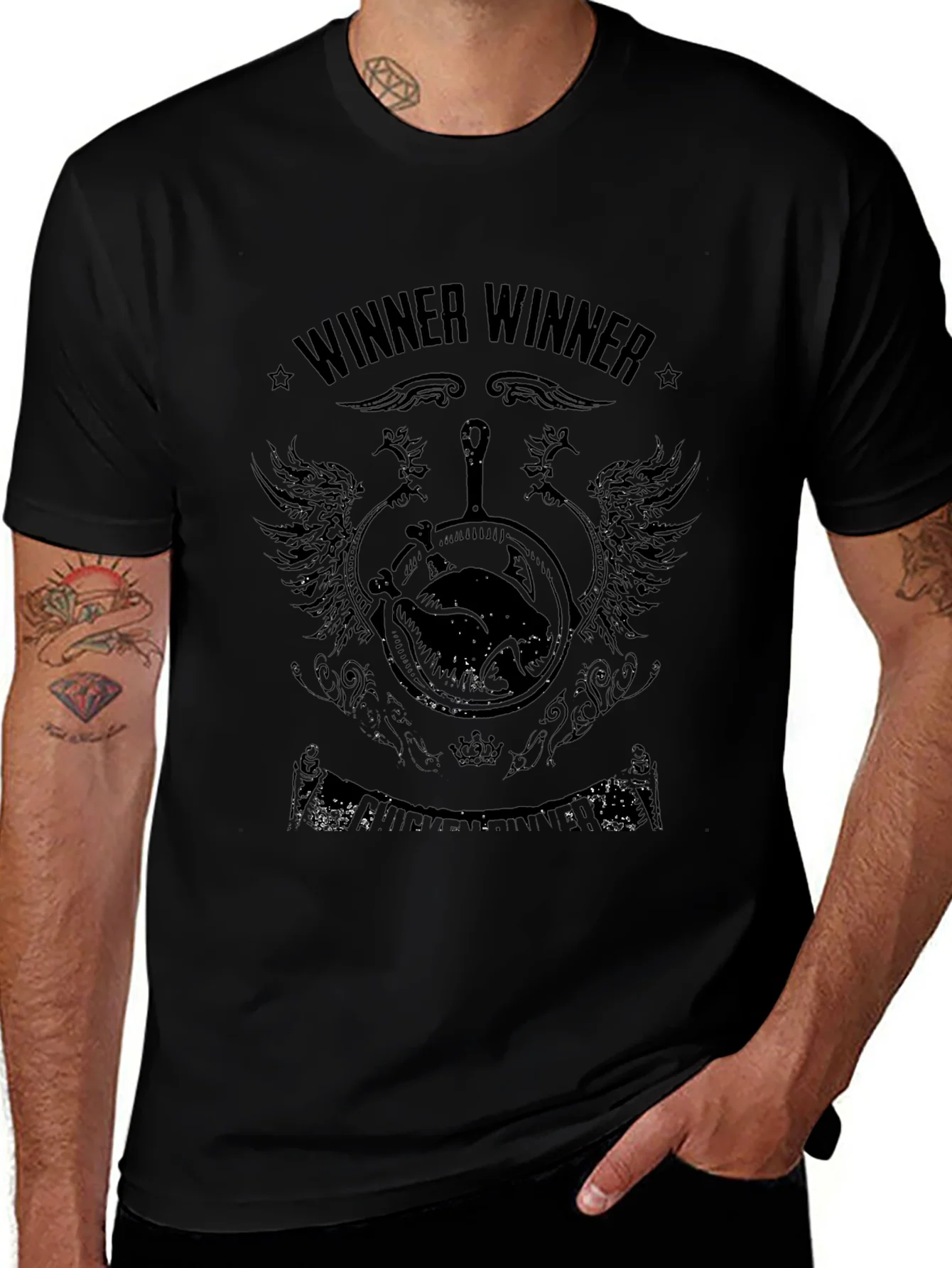 Winner Winner T-Shirt: Black Gaming Tee