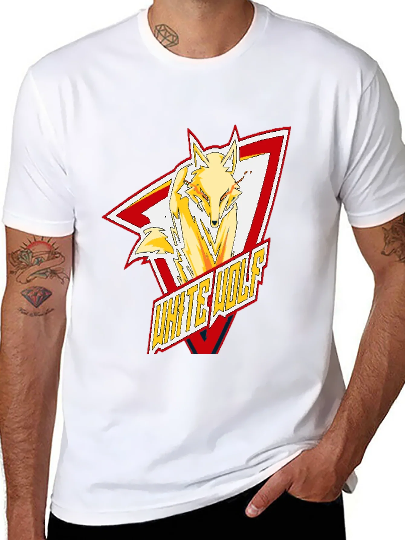 White Wolf Graphic T-Shirt - Trendy & Stylish
