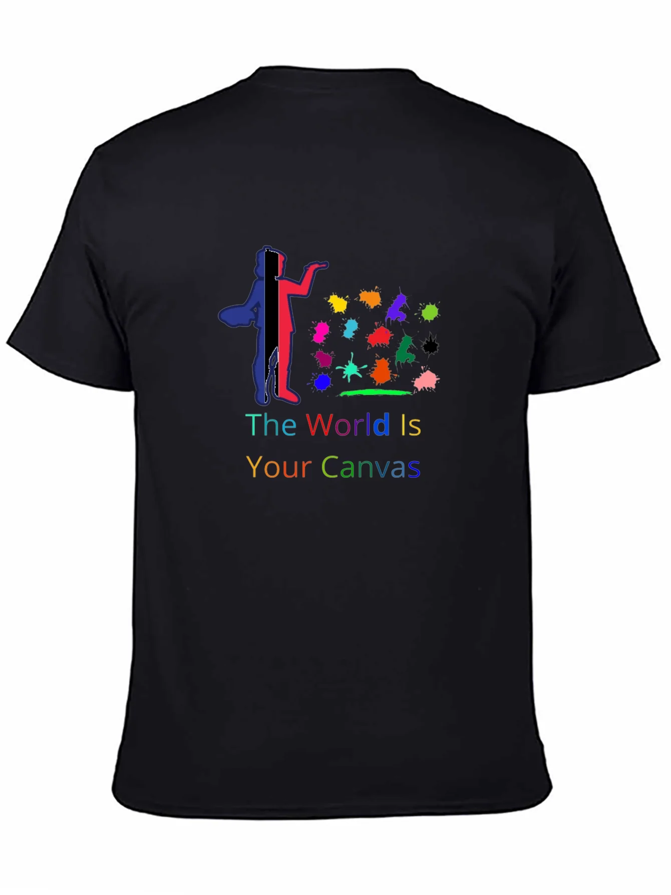 Artistic World Is Your Canvas Black T-Shirt