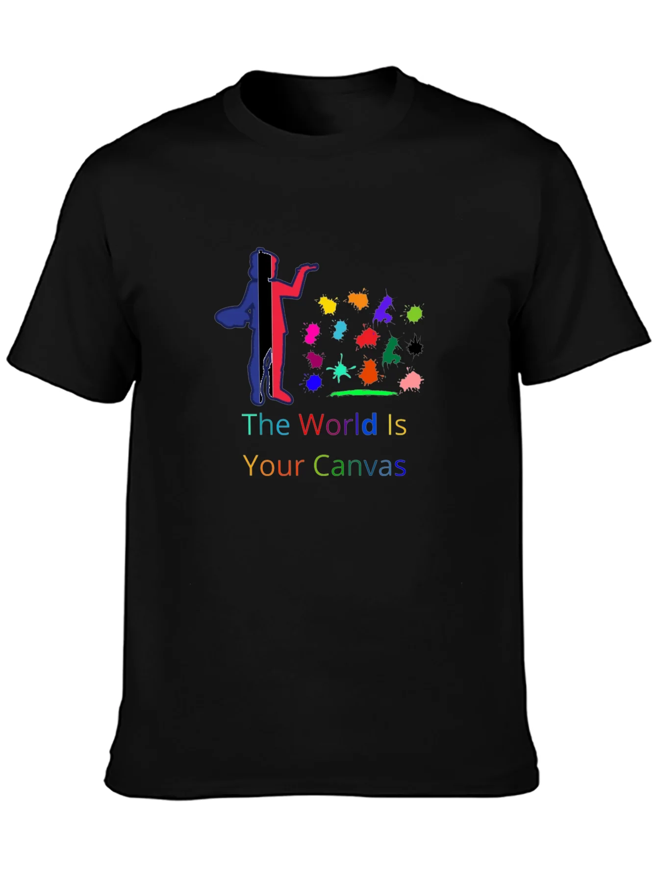 Artistic World Is Your Canvas Black T-Shirt